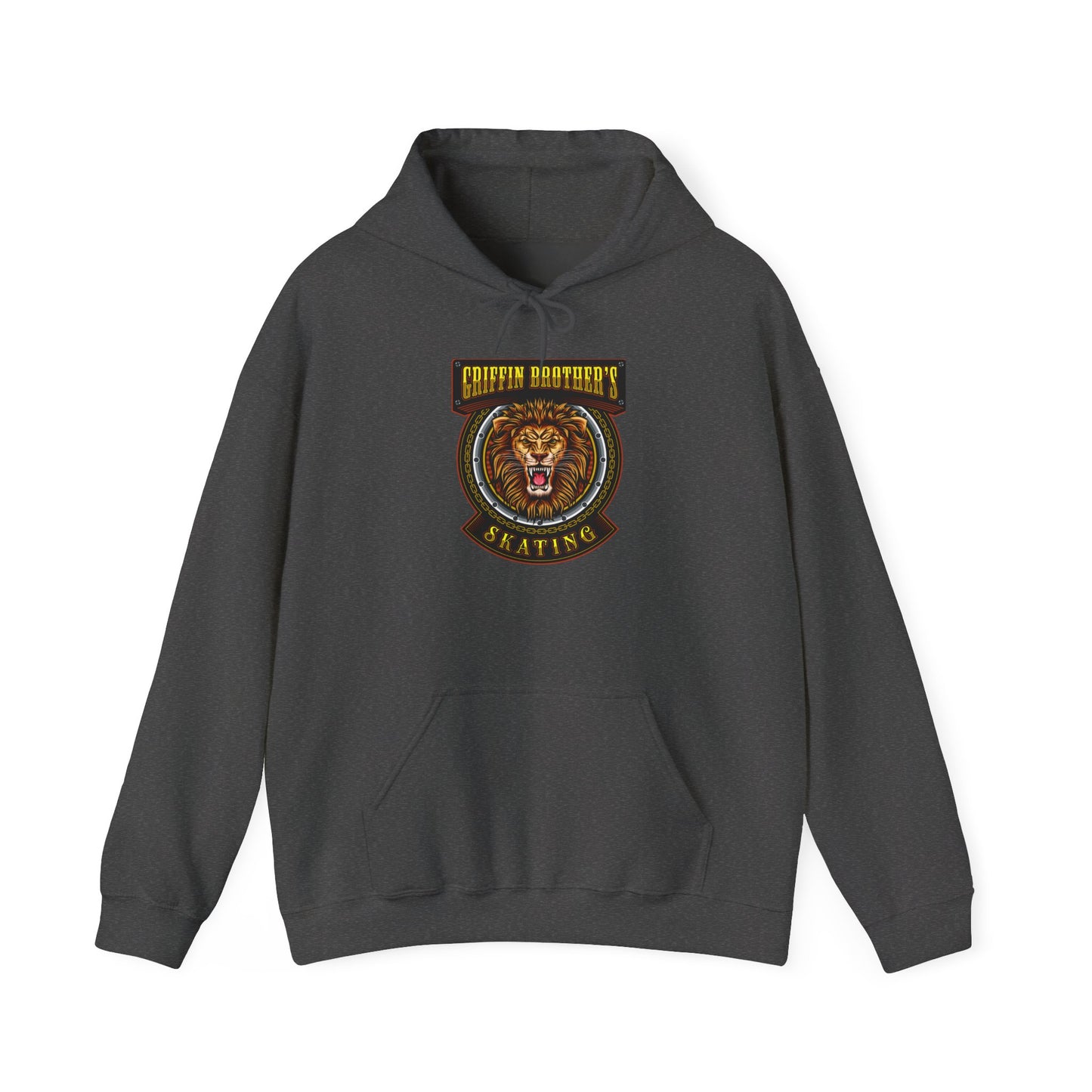 Griffin Authority Skating Hoodie — Vintage Lion Patch Graphic