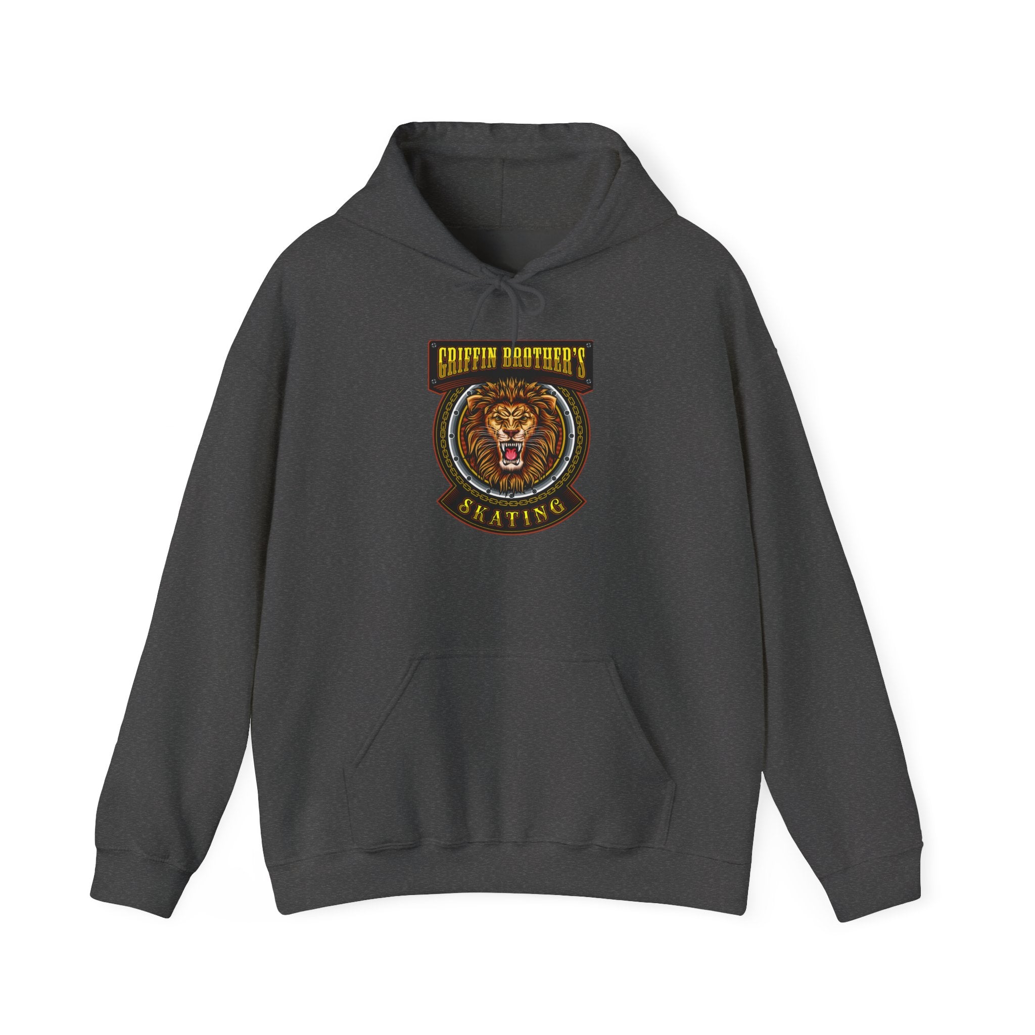 Griffin Authority Skating Hoodie — Vintage Lion Patch Graphic