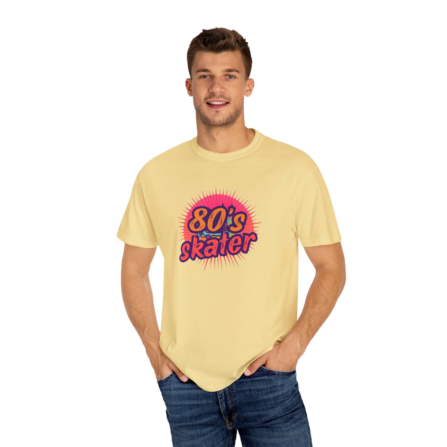80's Skater T-Shirt — Retro Neon Skateboard Tee