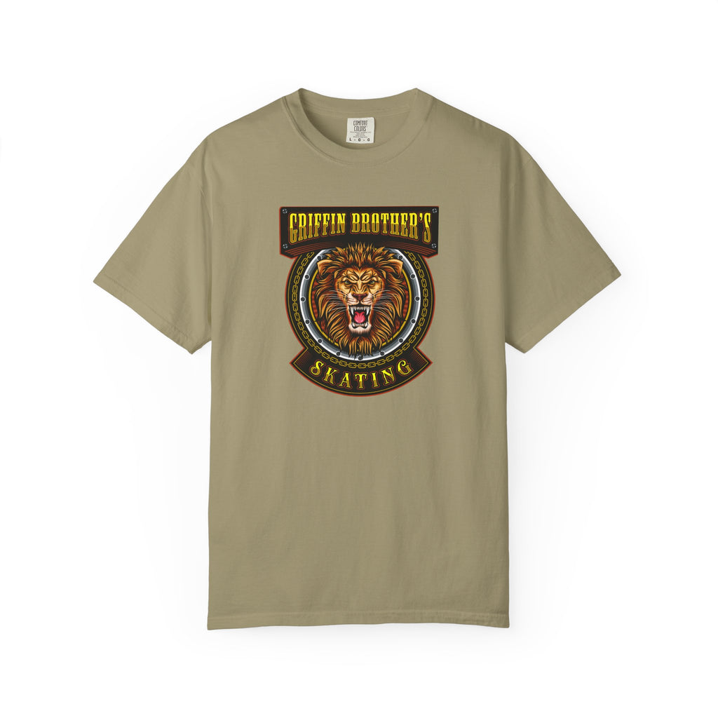 Griffin Brothers Skating Lion T-Shirt — Vintage Skate Crew Tee