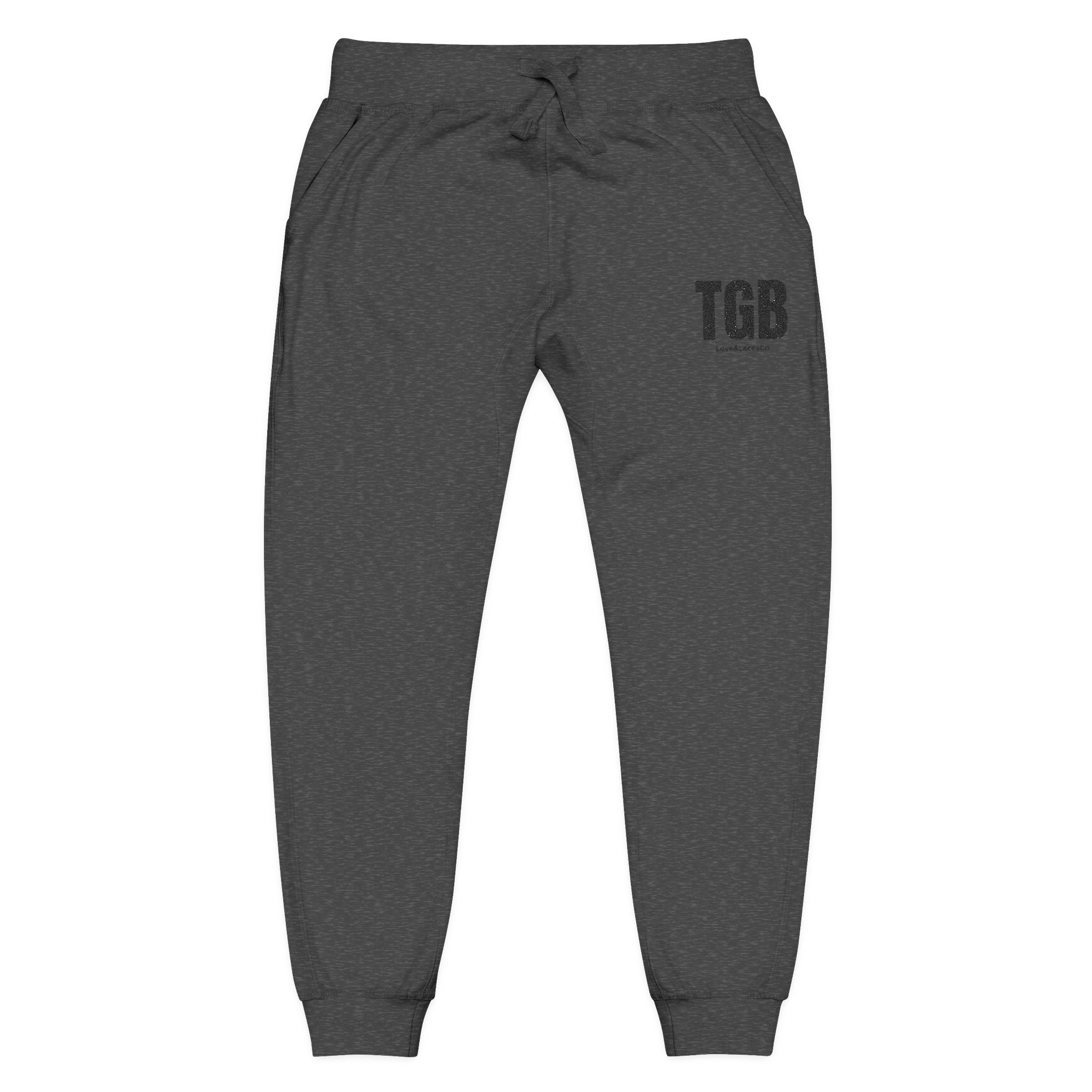 Embroidered 'TGB' Fleece Sweatpants – Cozy Casual Joggers
