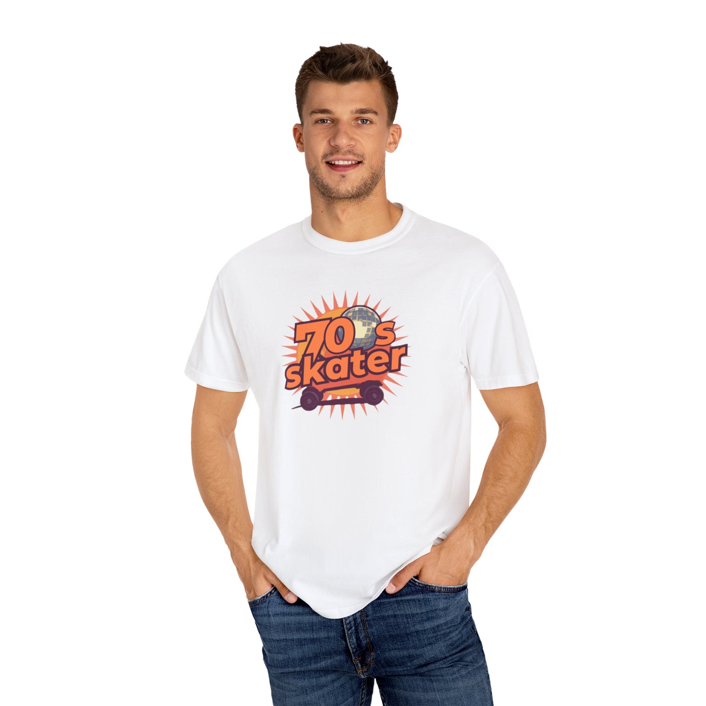 70s Skater T-Shirt — Retro Roller Skate Graphic Tee