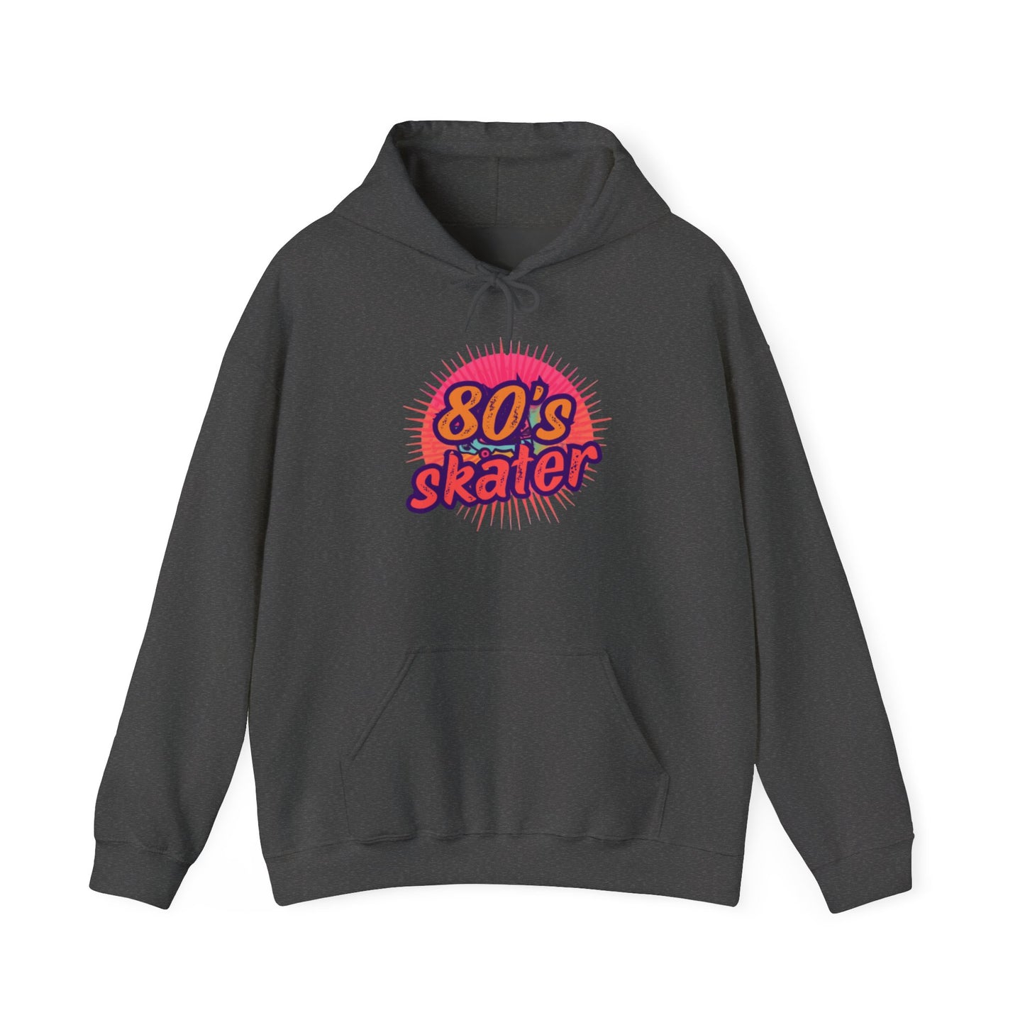 80's Skater Hoodie — Retro Neon Skateboard Pullover