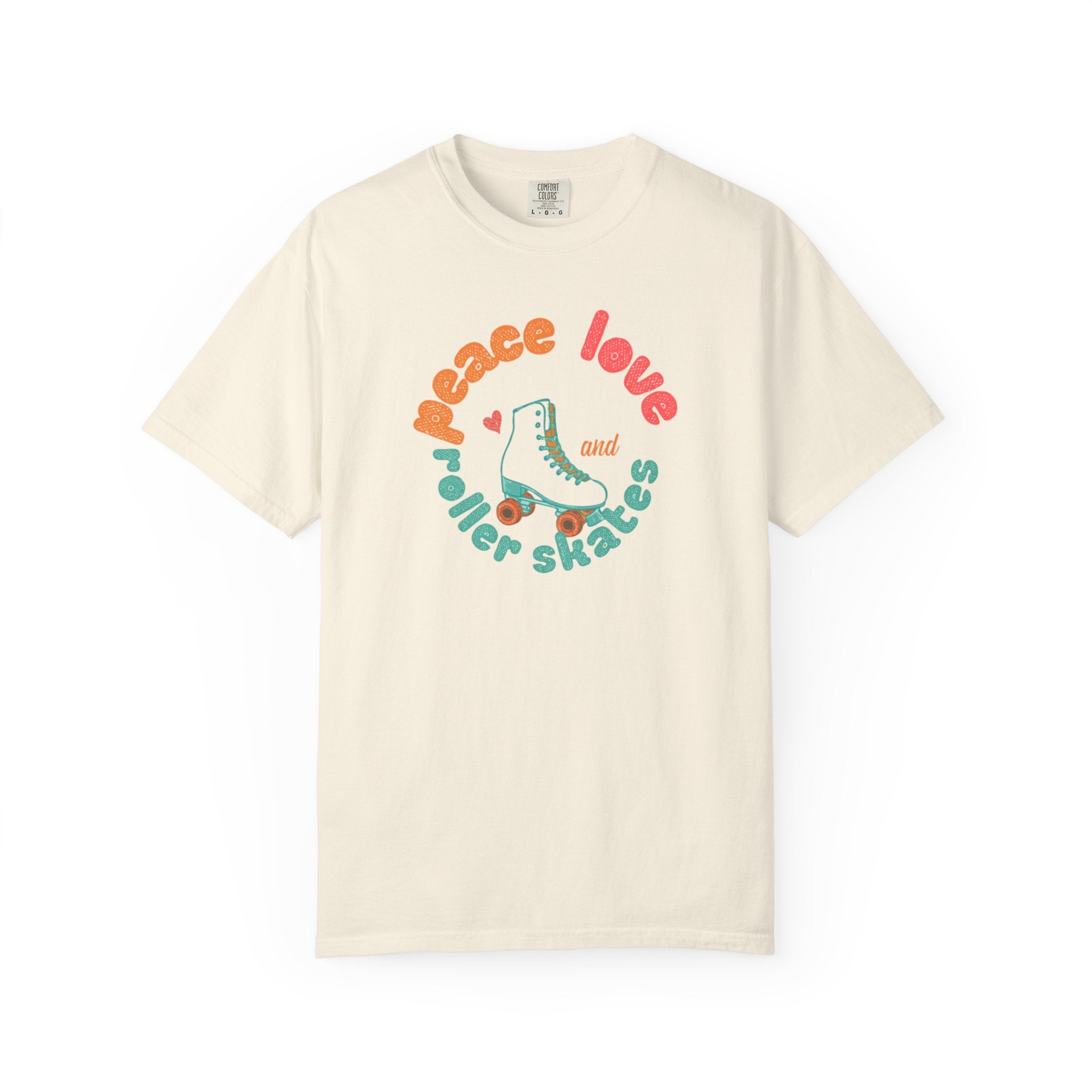 Peace Love Roller Skates T-Shirt — Retro Roller Skate Graphic Tee