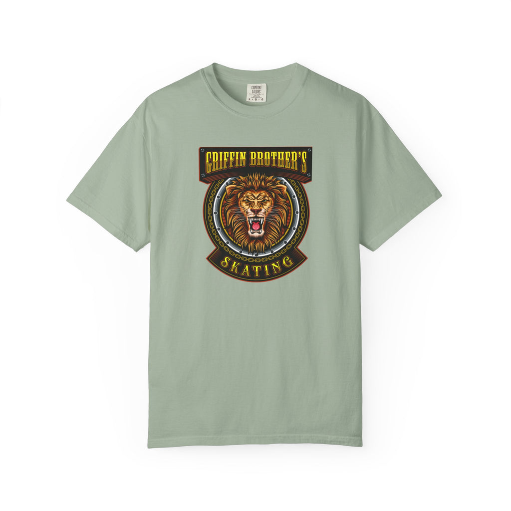 Griffin Brothers Skating Lion T-Shirt — Vintage Skate Crew Tee