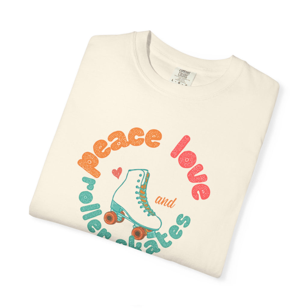 Peace Love Roller Skates T-Shirt — Retro Roller Skate Graphic Tee