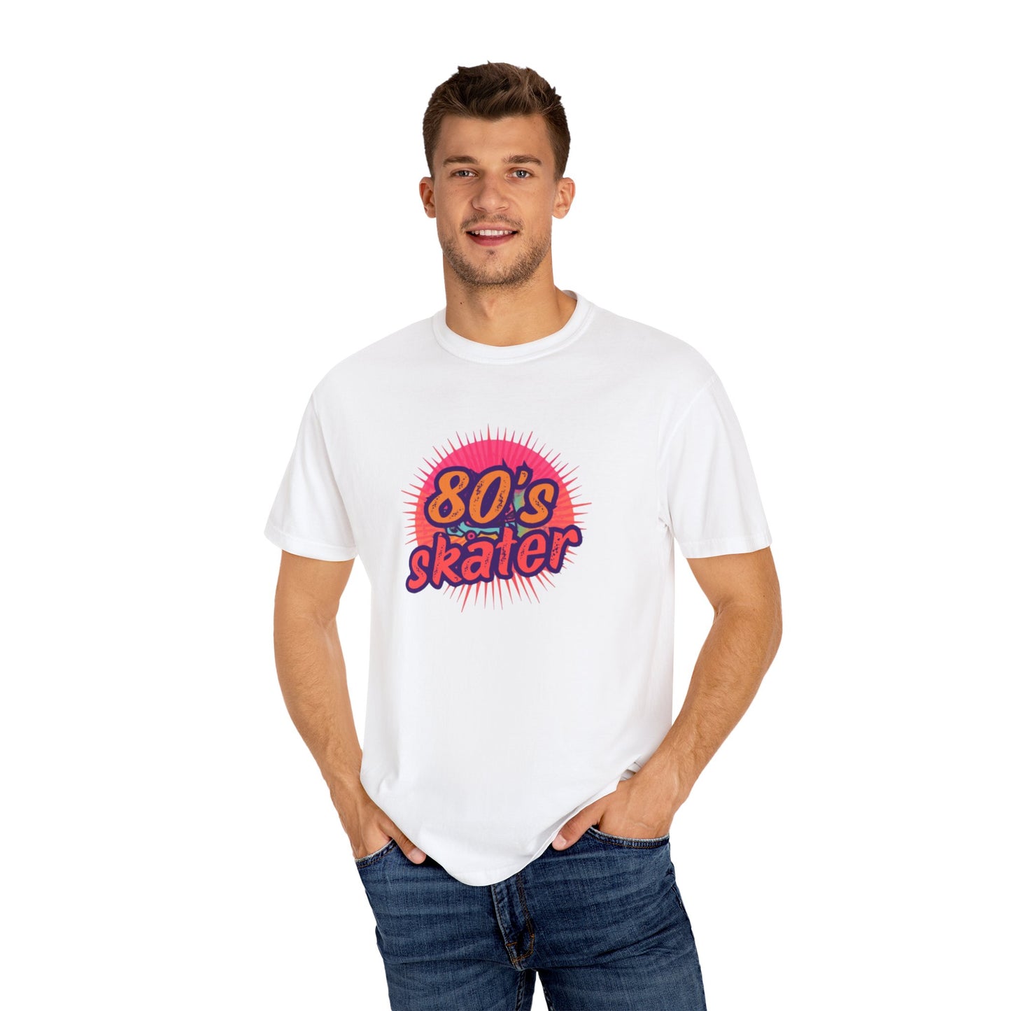 80's Skater T-Shirt — Retro Neon Skateboard Tee
