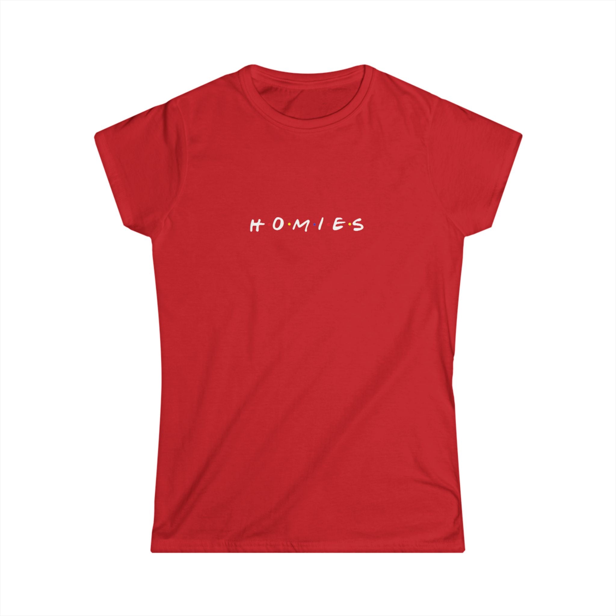 Homies Script Women's Tee — Casual Best Friends Graphic Shirt