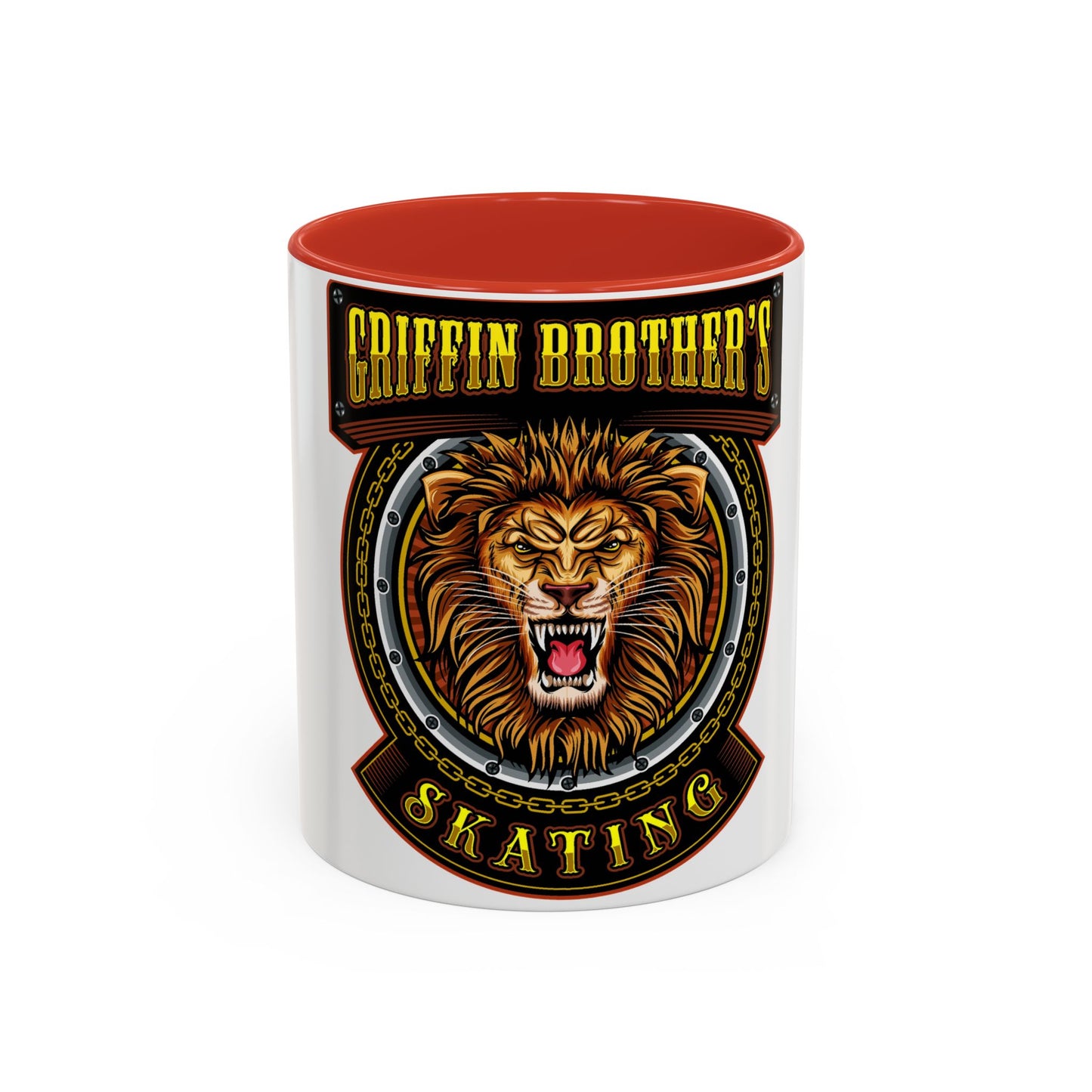 Griffin Brother's Skating Lion Accent Coffee Mug — 11/15oz