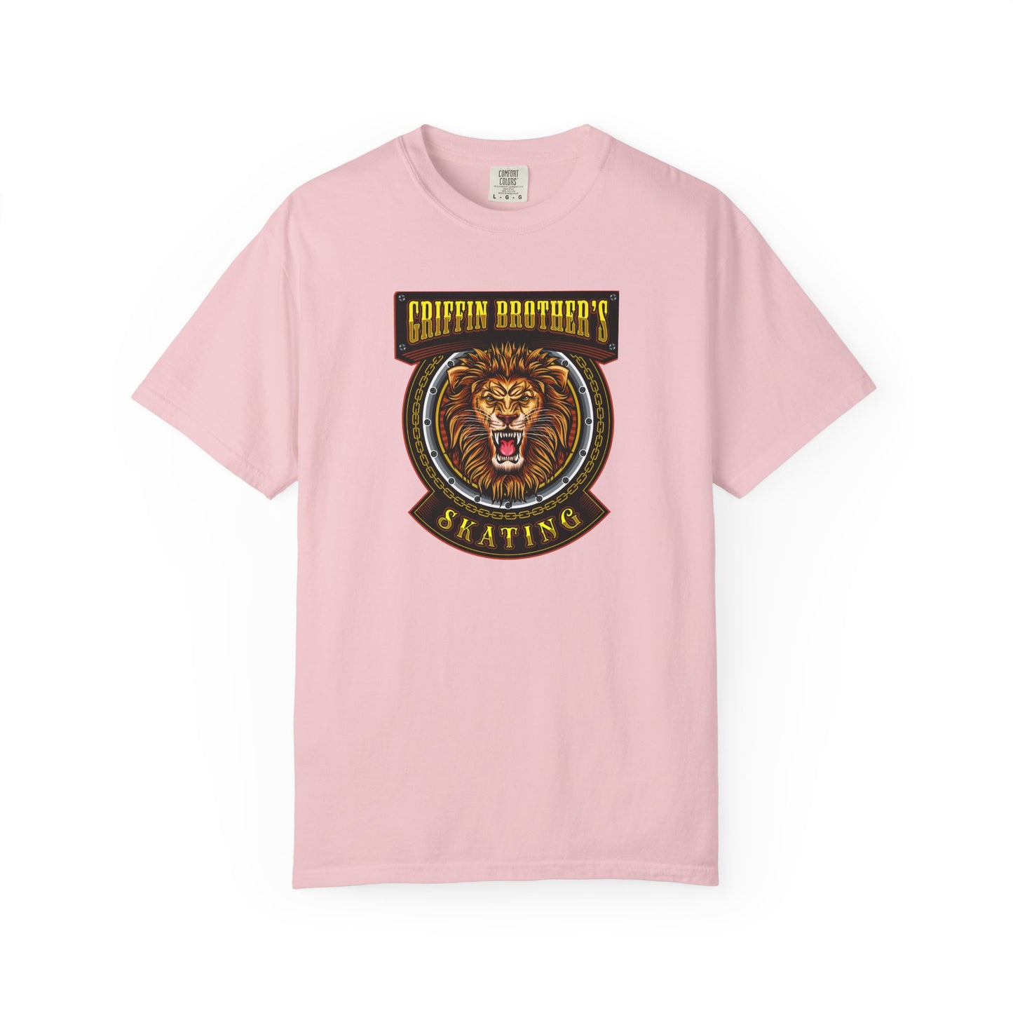 Griffin Brothers Skating Lion T-Shirt — Vintage Skate Crew Tee