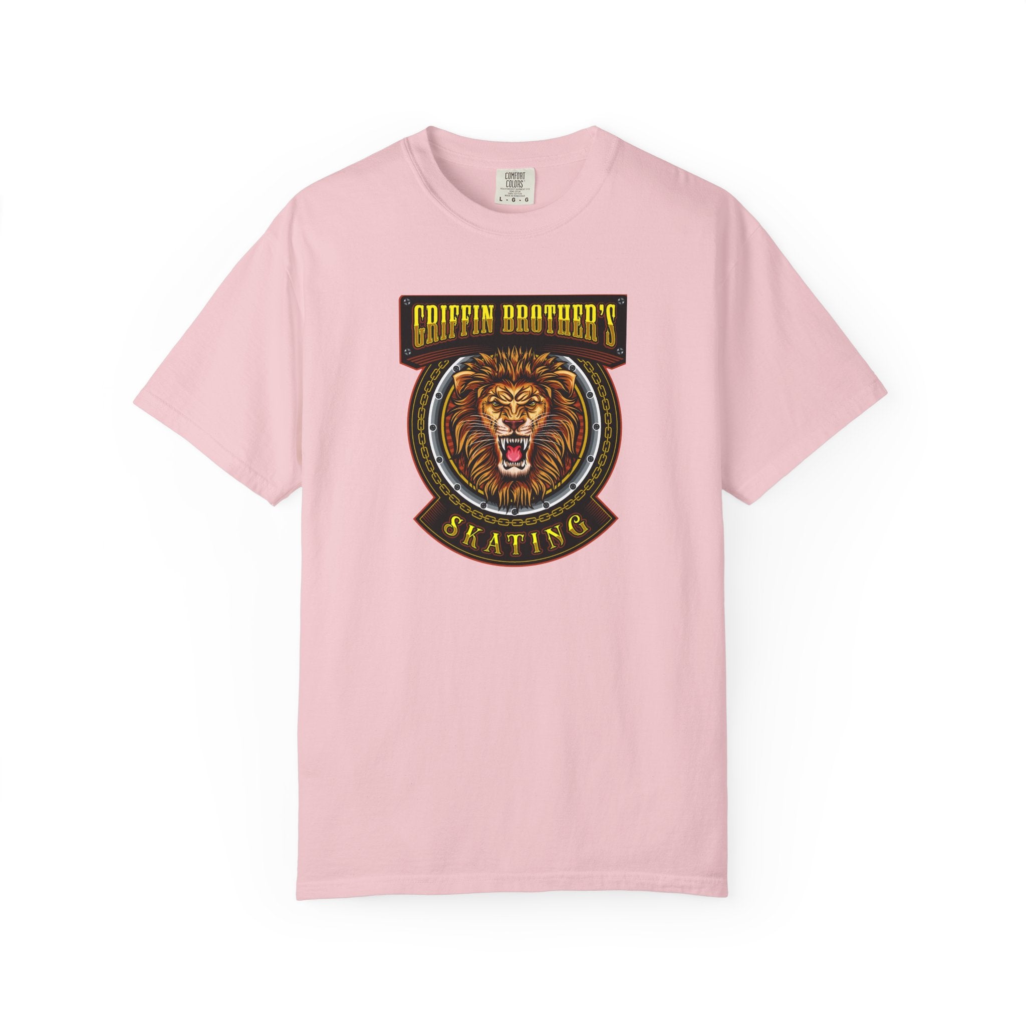 Griffin Brothers Skating Lion T-Shirt — Vintage Skate Crew Tee