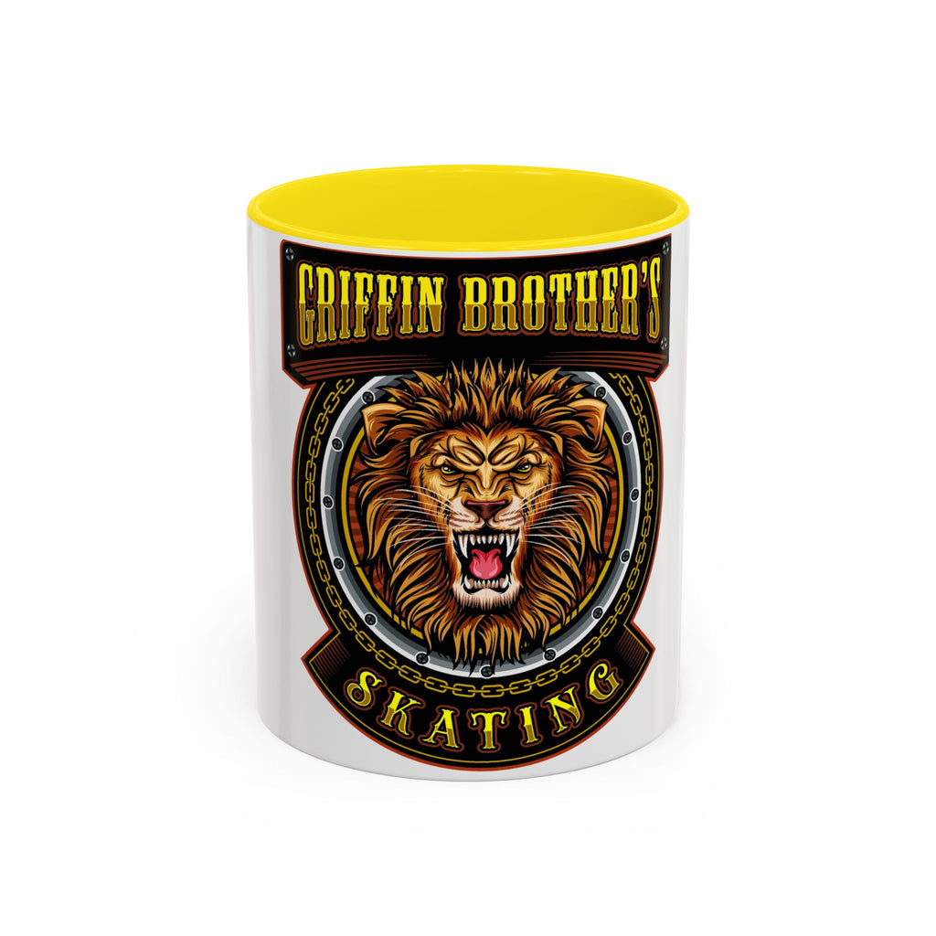 Griffin Brother's Skating Lion Accent Coffee Mug — 11/15oz