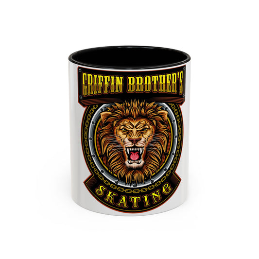Griffin Brother's Skating Lion Accent Coffee Mug — 11/15oz