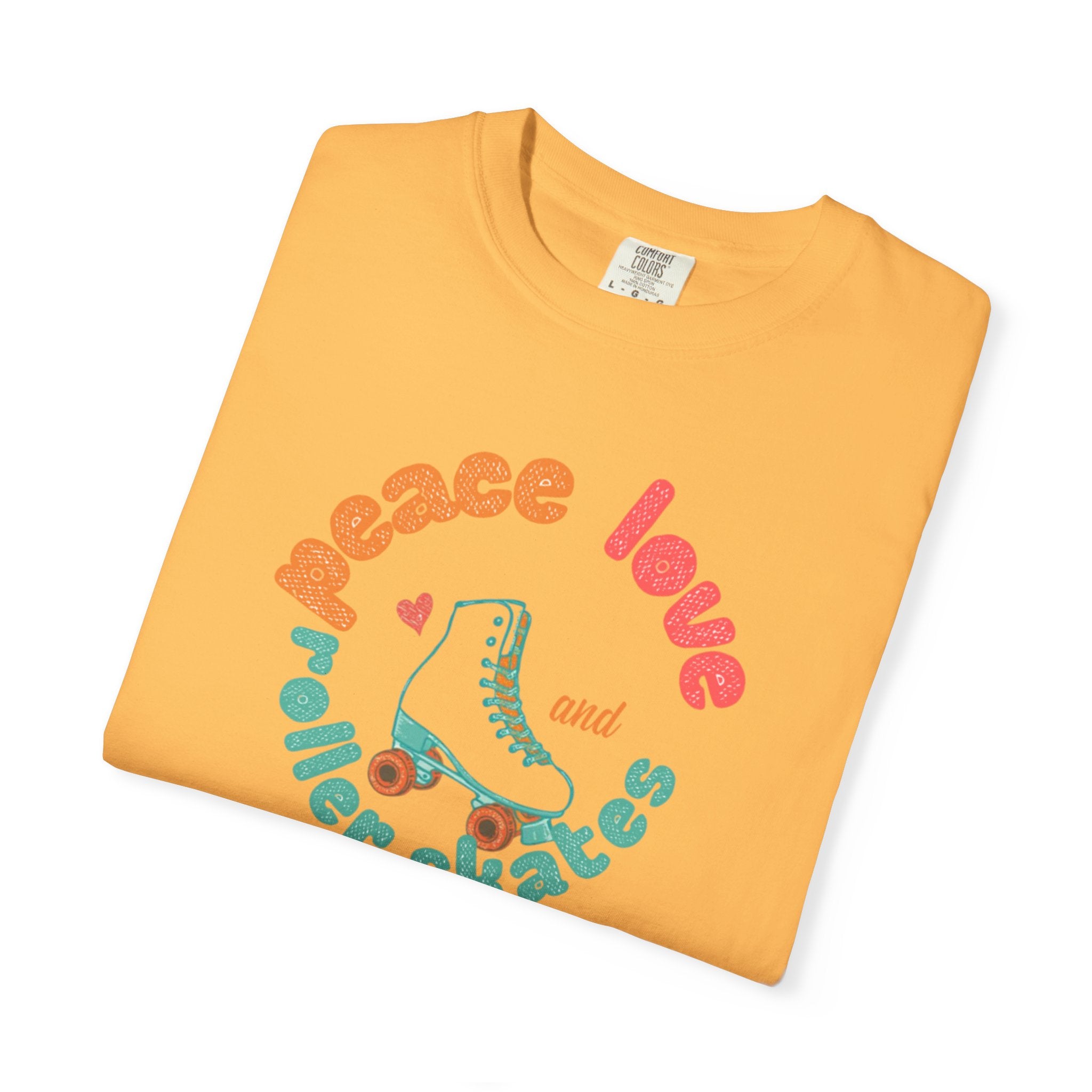 Peace Love Roller Skates T-Shirt — Retro Roller Skate Graphic Tee