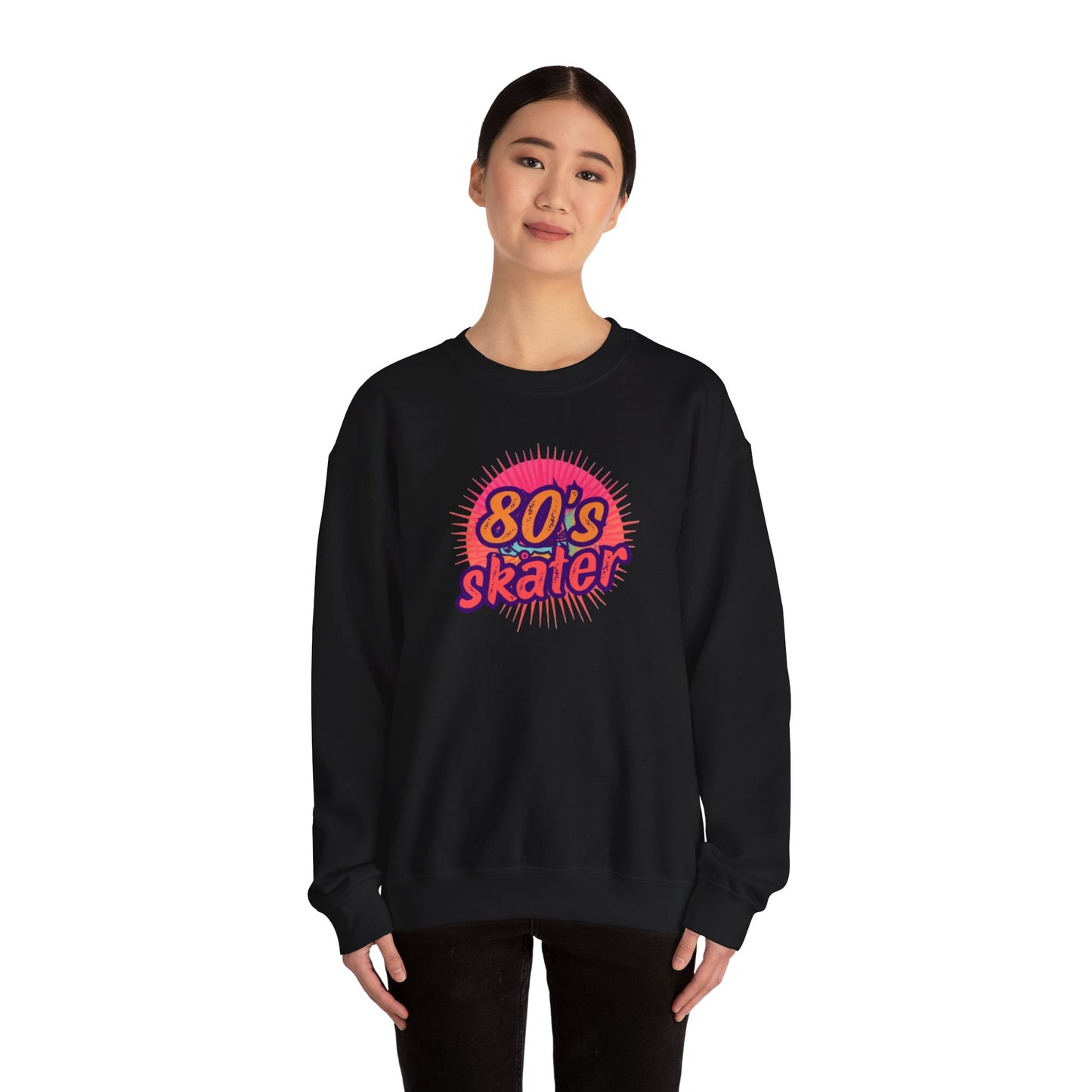 80's Skater Sweatshirt - Retro Skateboarding Crewneck