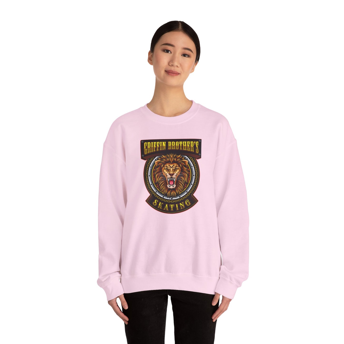 Griffin Brothers Skating Lion Crewneck Sweatshirt