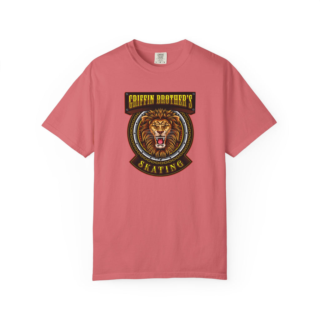 Griffin Brothers Skating Lion T-Shirt — Vintage Skate Crew Tee