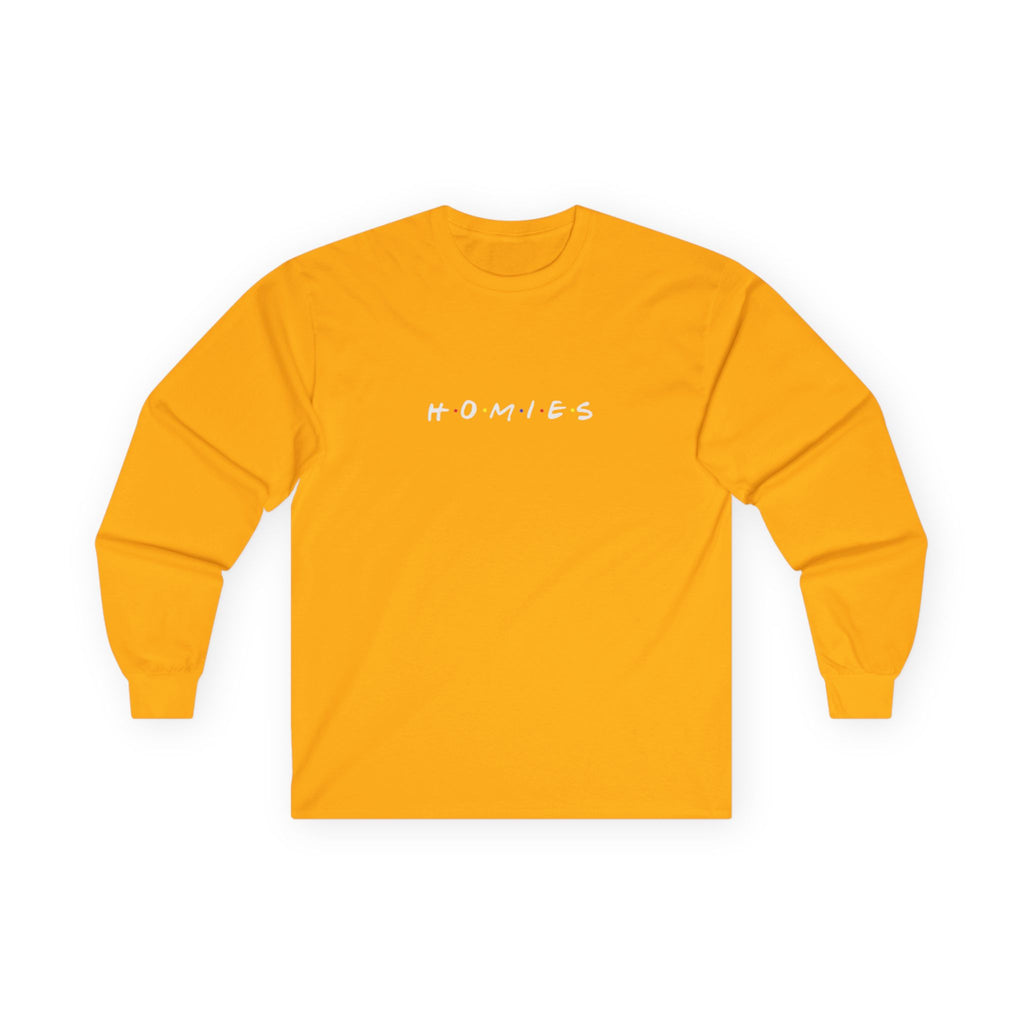 Long Sleeve Tee — Minimal White Embroidered Text Shirt