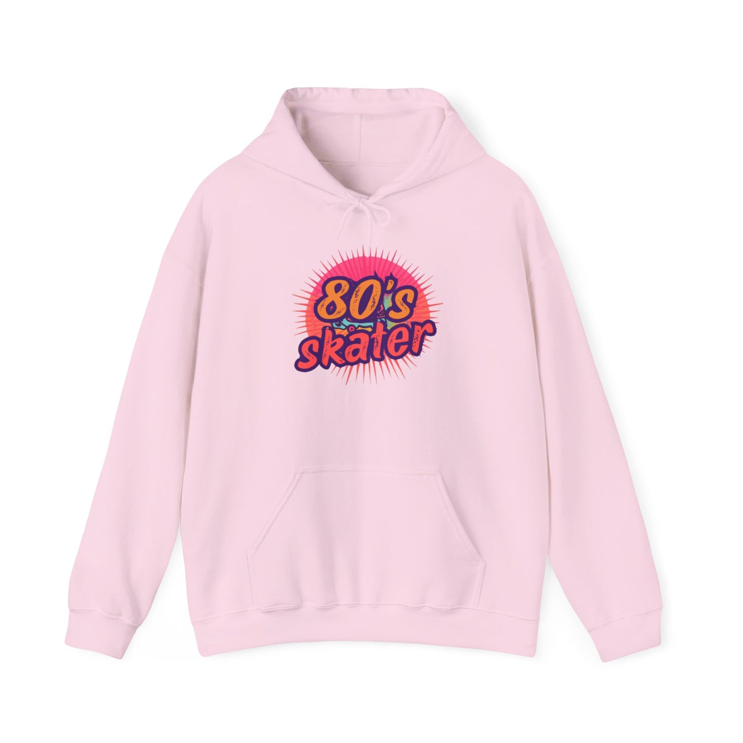 80's Skater Hoodie — Retro Neon Skateboard Pullover