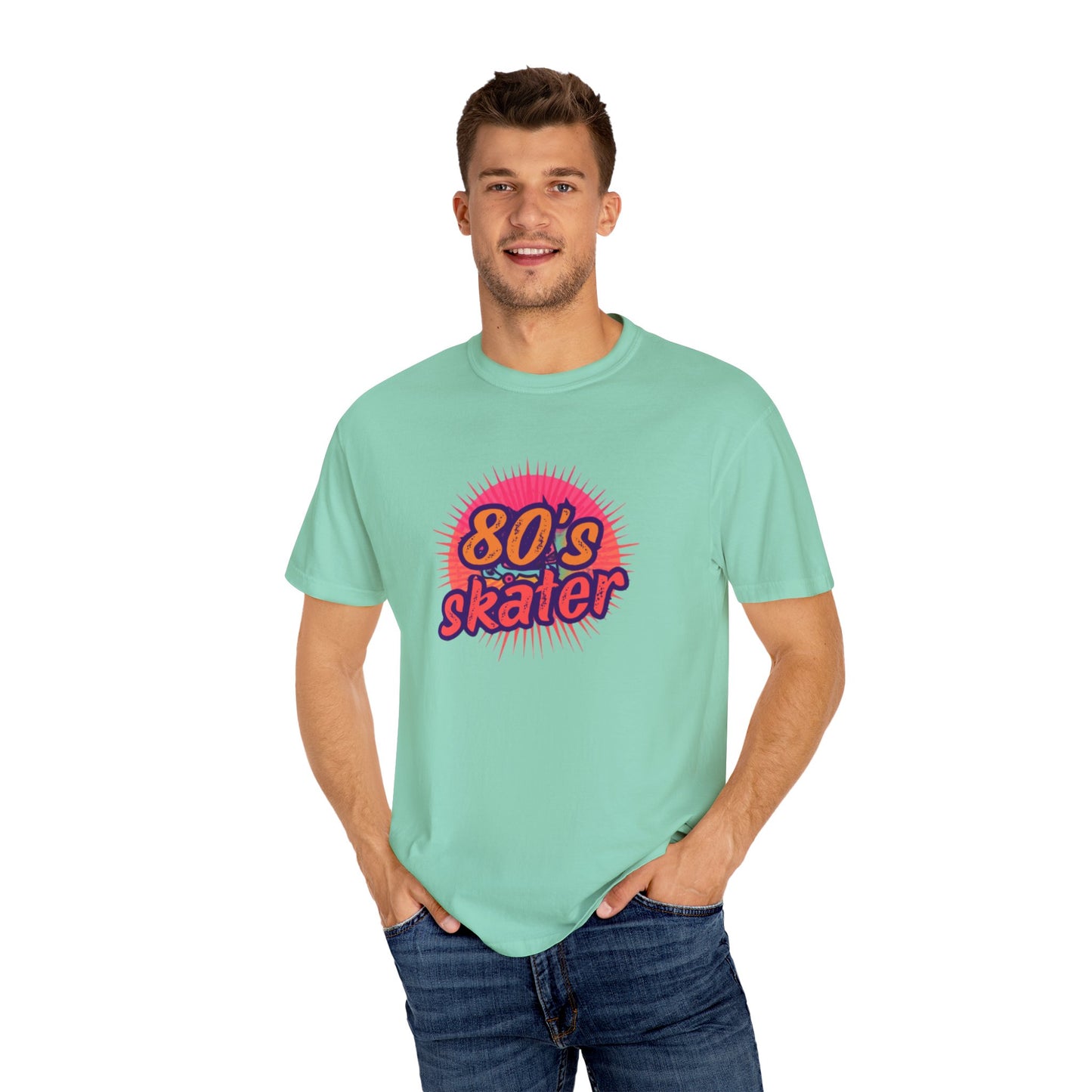 80's Skater T-Shirt — Retro Neon Skateboard Tee