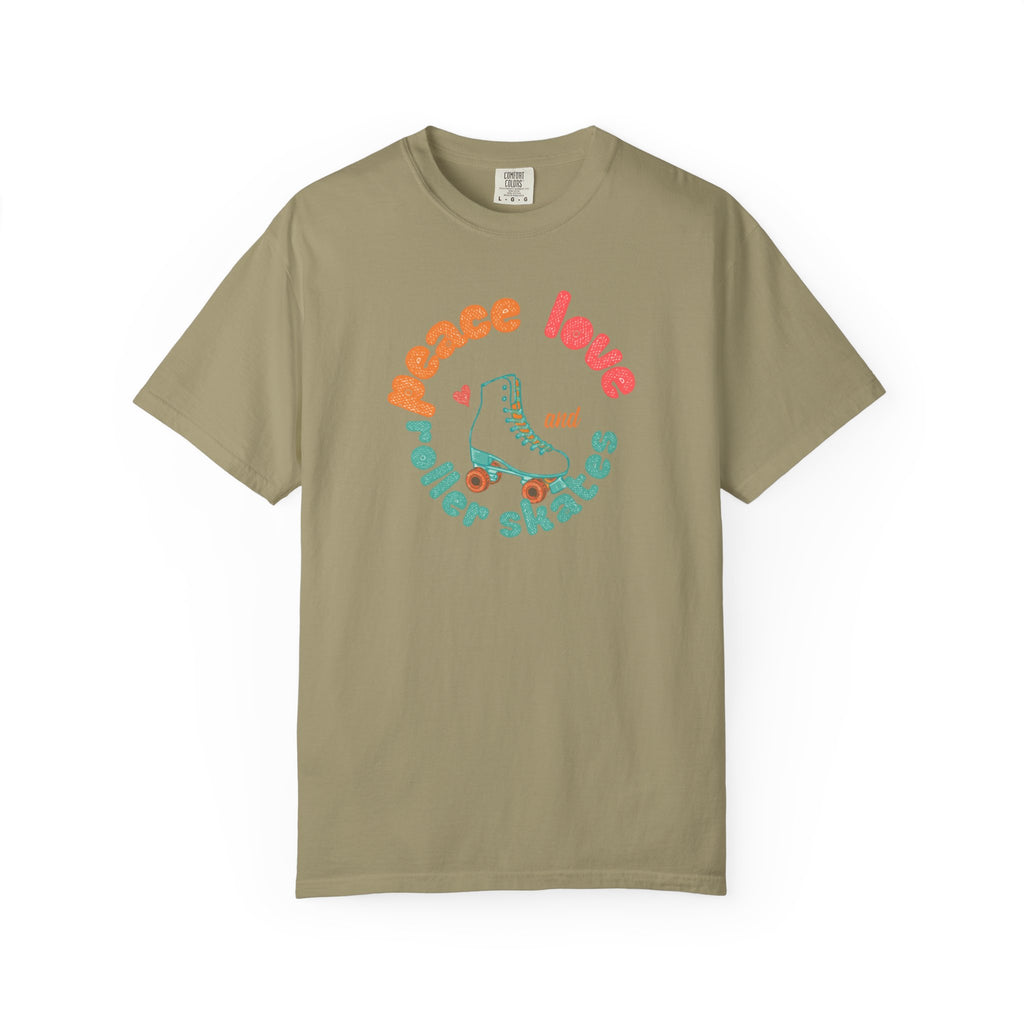 Peace Love Roller Skates T-Shirt — Retro Roller Skate Graphic Tee