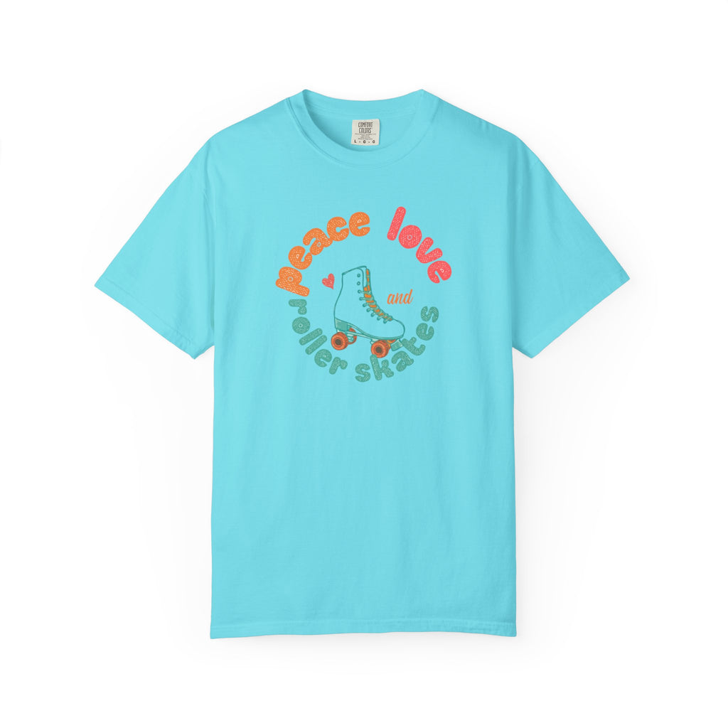 Peace Love Roller Skates T-Shirt — Retro Roller Skate Graphic Tee
