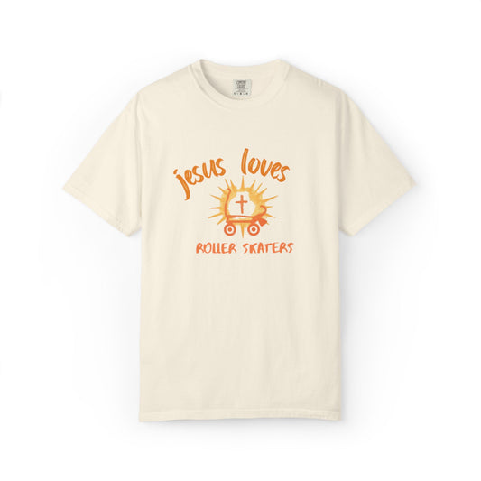 Jesus Loves Roller Skaters T-Shirt — Christian Roller Skating Graphic Tee