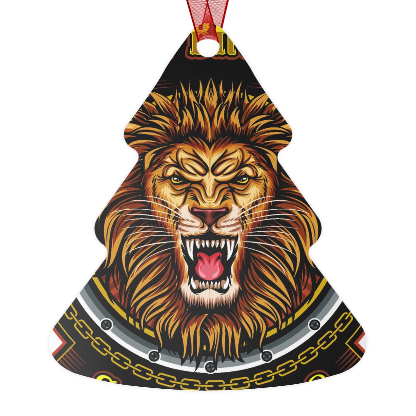 Lion Crest Skating Metal Ornament — Griffin Brothers Holiday Bell