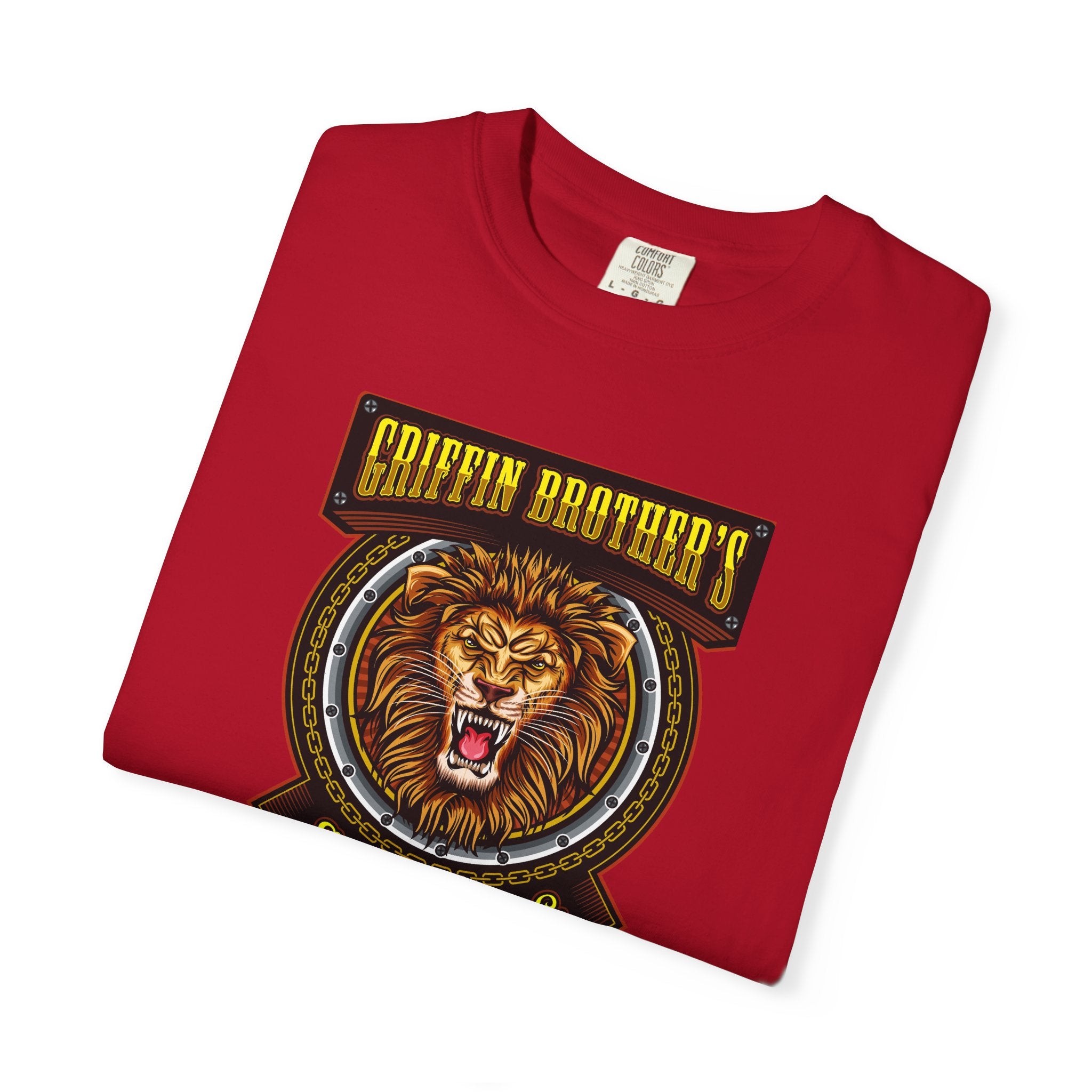 Griffin Brothers Skating Lion T-Shirt — Vintage Skate Crew Tee