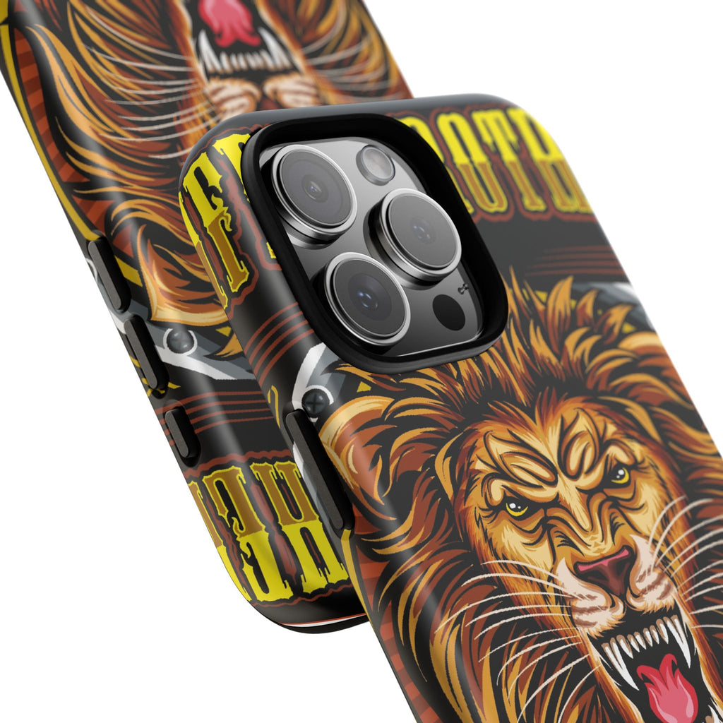 Lion King Tough Cases Phone Case — Fierce Roaring Lion Design, Protective Shockproof Cover