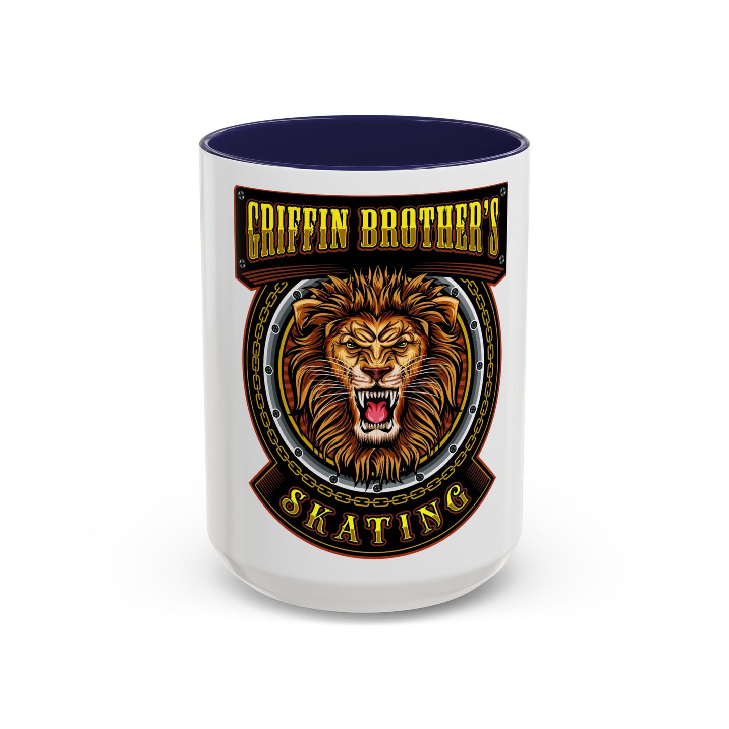Griffin Brother's Skating Lion Accent Coffee Mug — 11/15oz