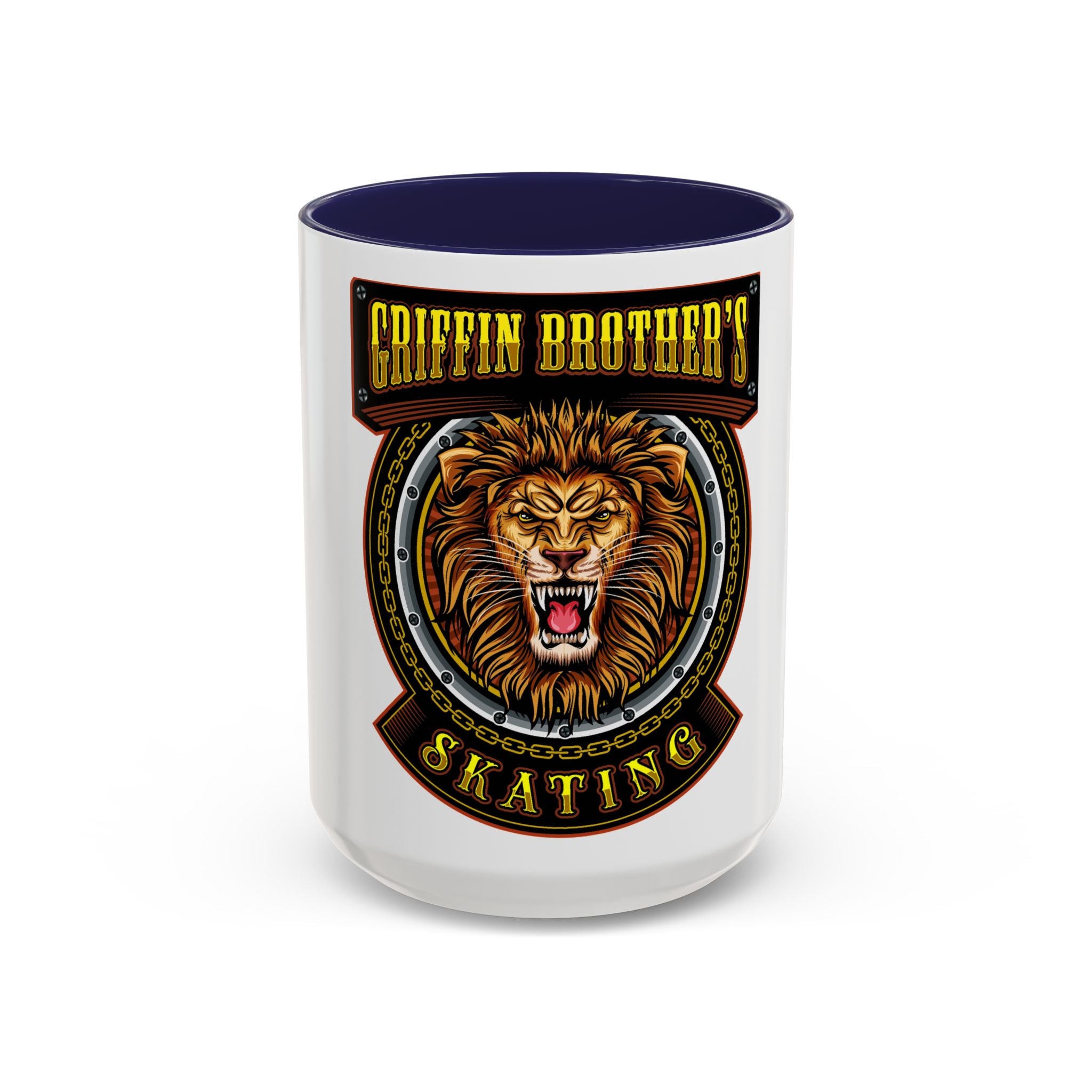 Griffin Brother's Skating Lion Accent Coffee Mug — 11/15oz