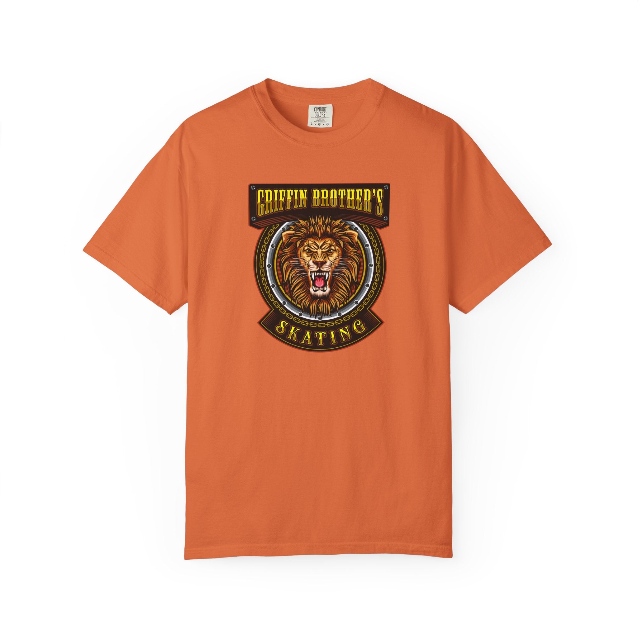 Griffin Brothers Skating Lion T-Shirt — Vintage Skate Crew Tee