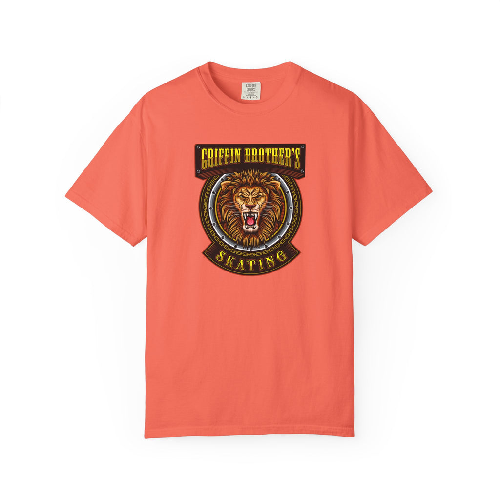 Griffin Brothers Skating Lion T-Shirt — Vintage Skate Crew Tee