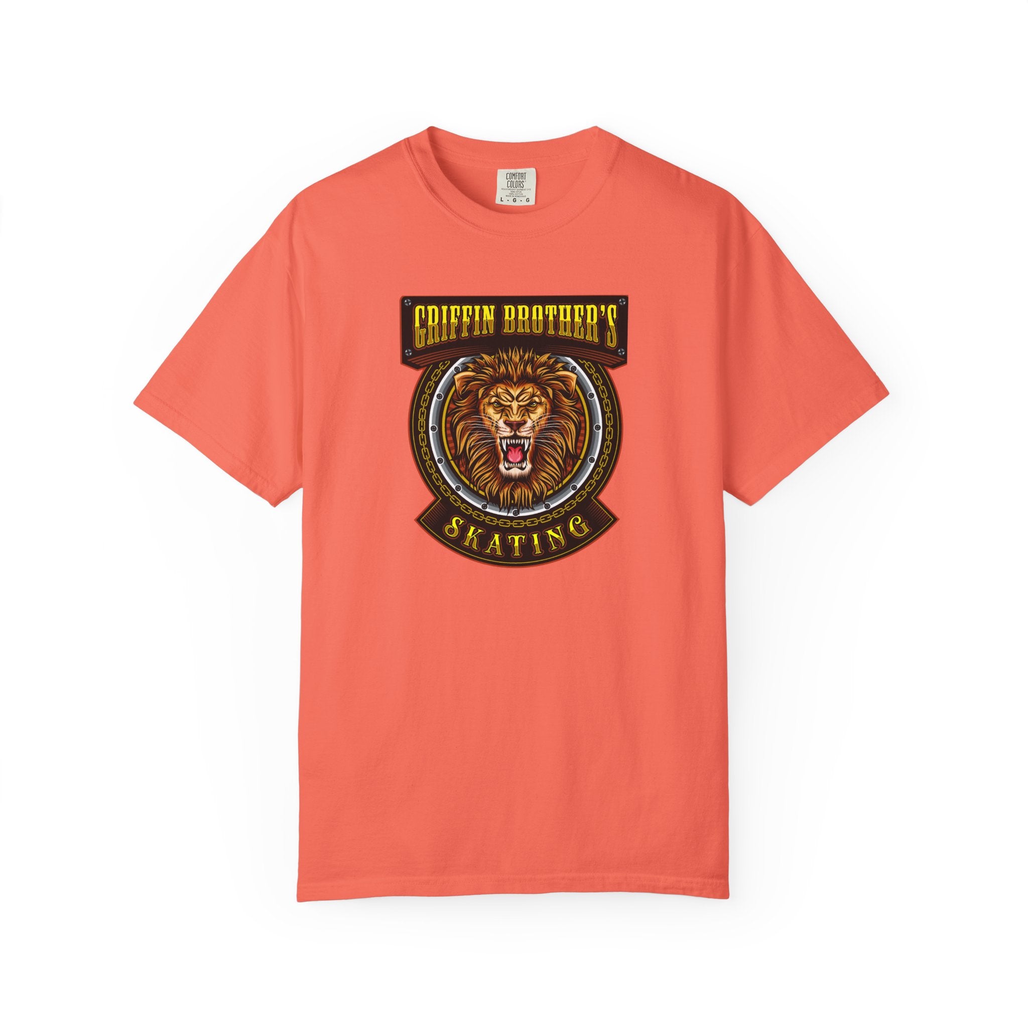 Griffin Brothers Skating Lion T-Shirt — Vintage Skate Crew Tee