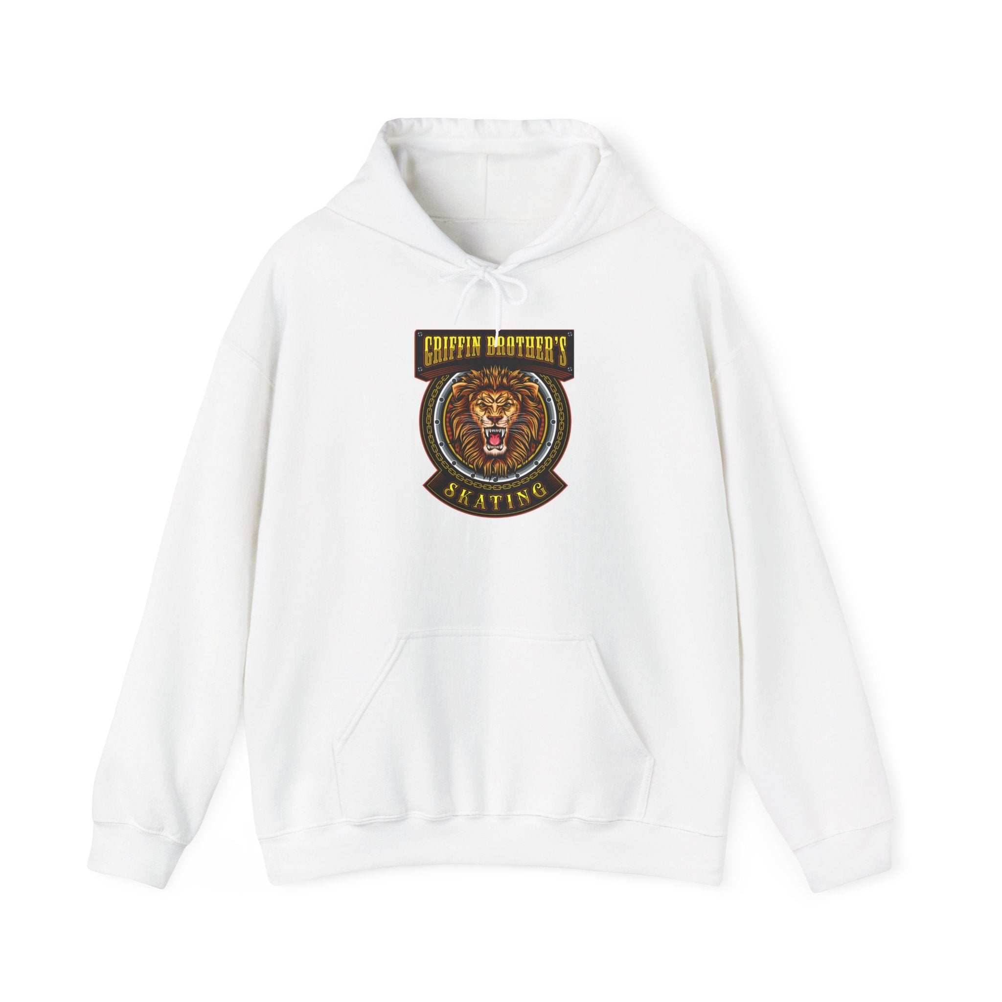 Griffin Authority Skating Hoodie — Vintage Lion Patch Graphic