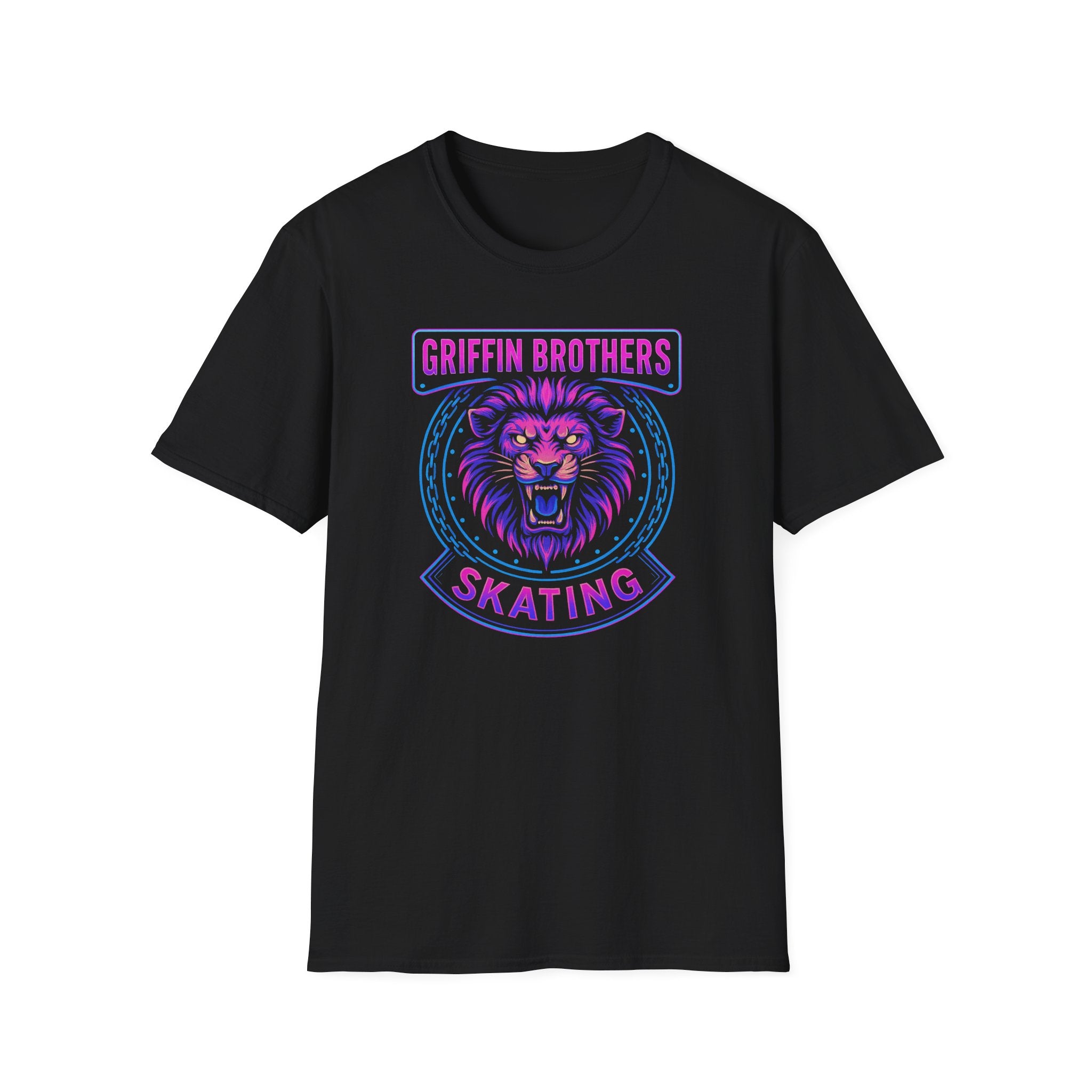 Griffin Brothers Skating T-Shirt — Neon Lion Skate Team Tee