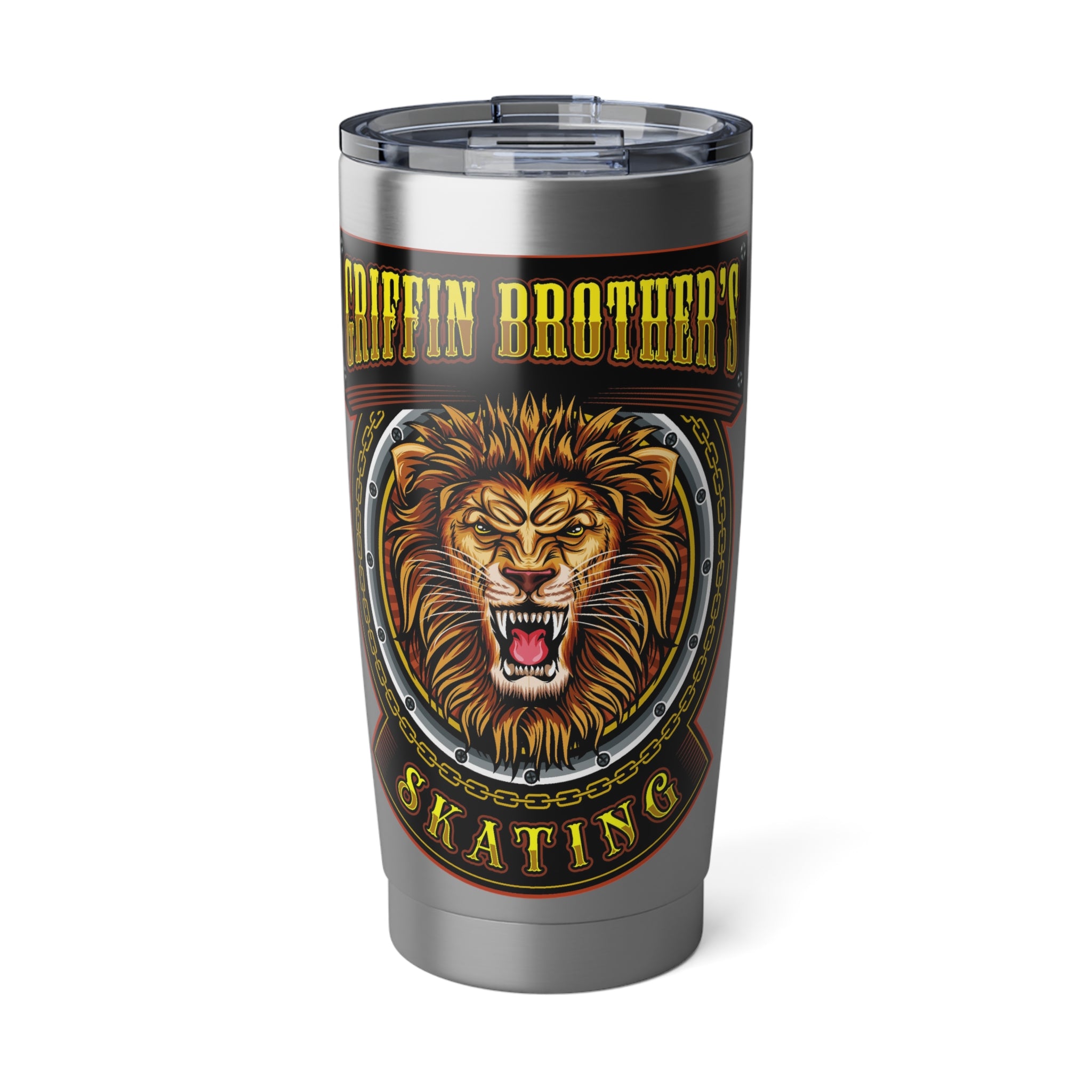 Griffin Brothers Skating Lion 20oz Travel Tumbler