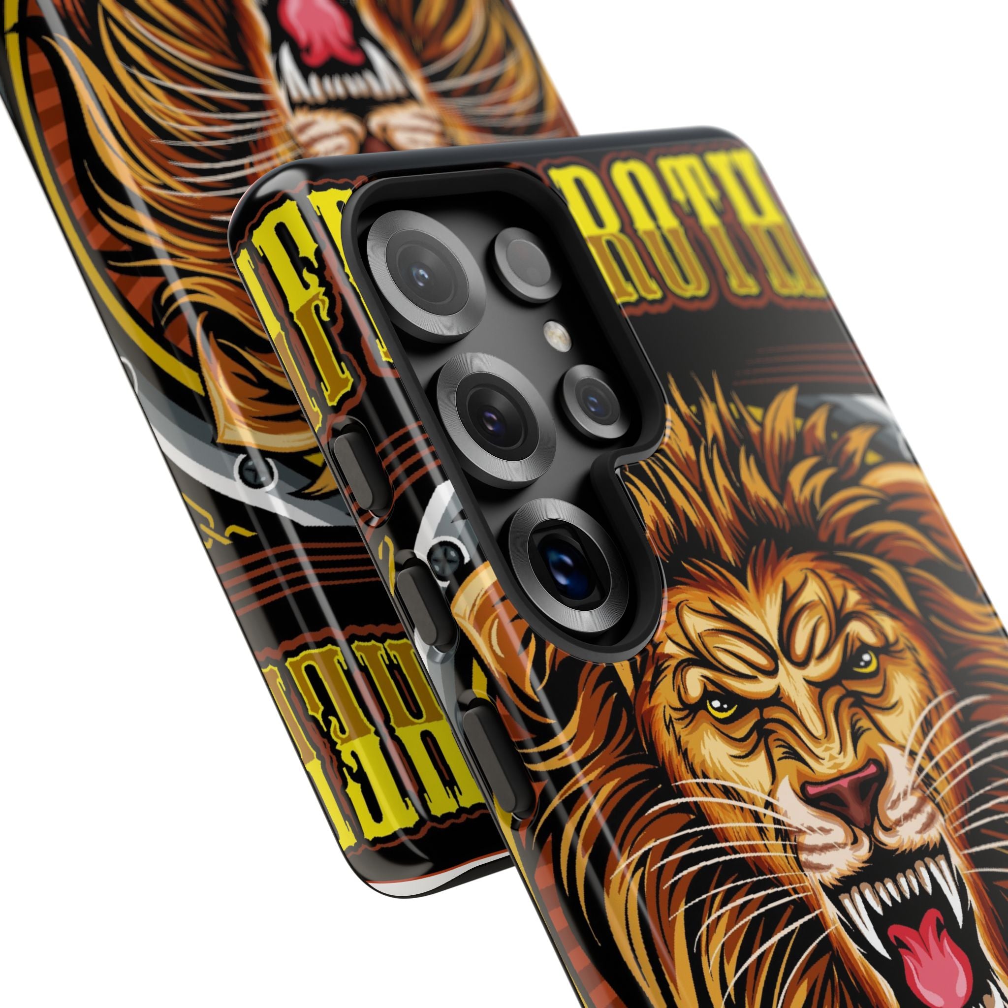 Lion King Tough Cases Phone Case — Fierce Roaring Lion Design, Protective Shockproof Cover