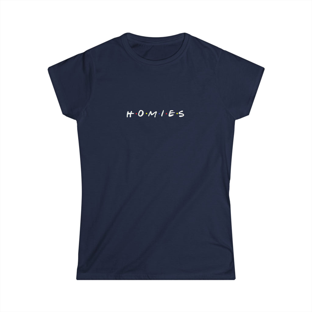 Homies Script Women's Tee — Casual Best Friends Graphic Shirt