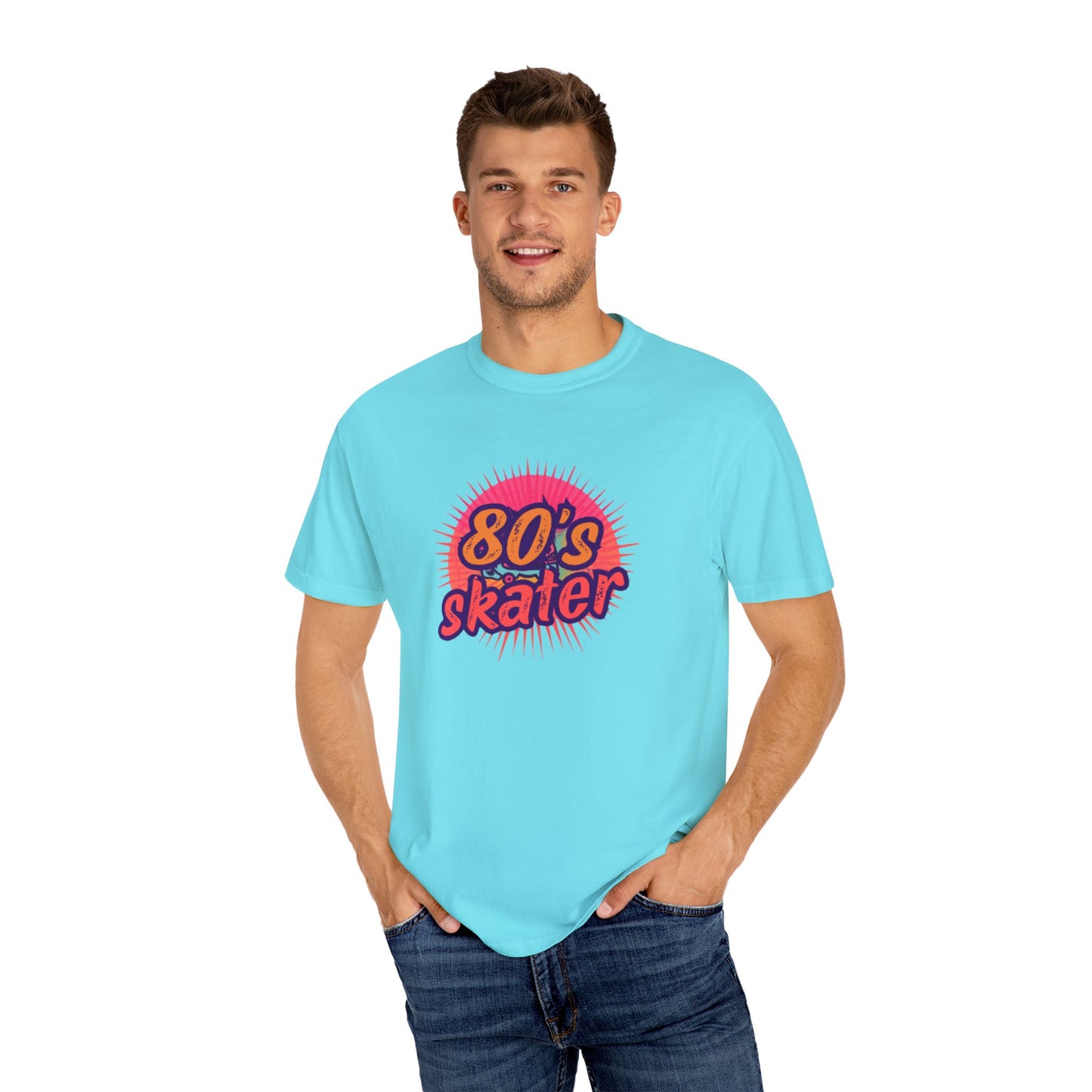 80's Skater T-Shirt — Retro Neon Skateboard Tee