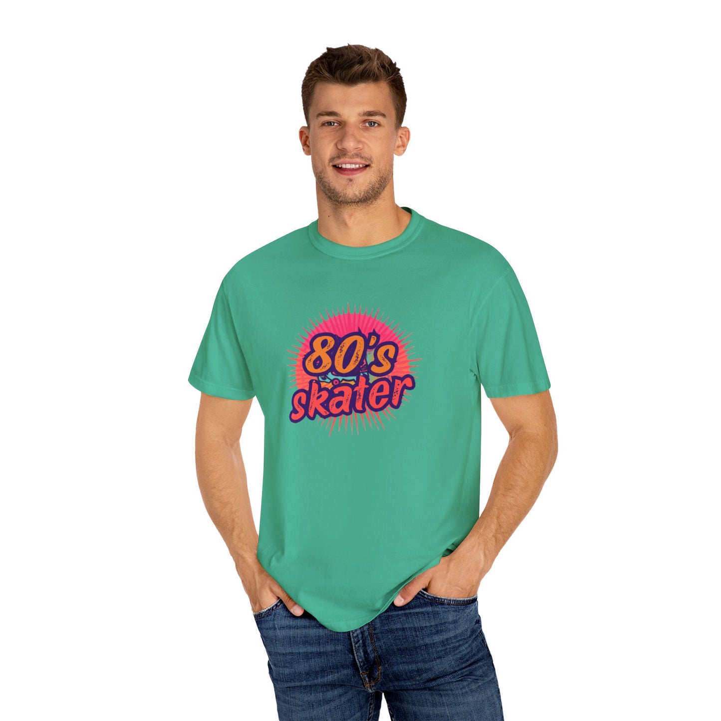 80's Skater T-Shirt — Retro Neon Skateboard Tee