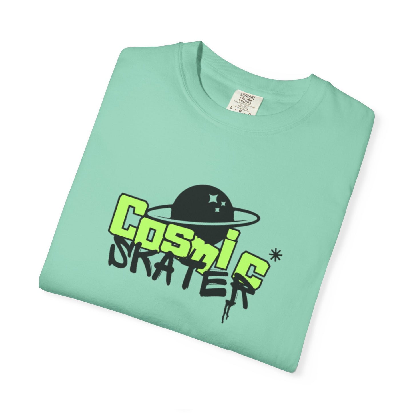 Cosmic Skater Graphic T-Shirt — Planet Skateboard Tee