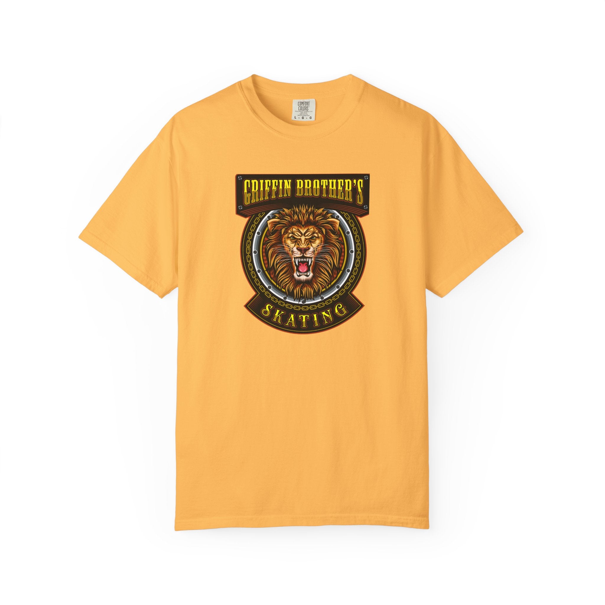 Griffin Brothers Skating Lion T-Shirt — Vintage Skate Crew Tee