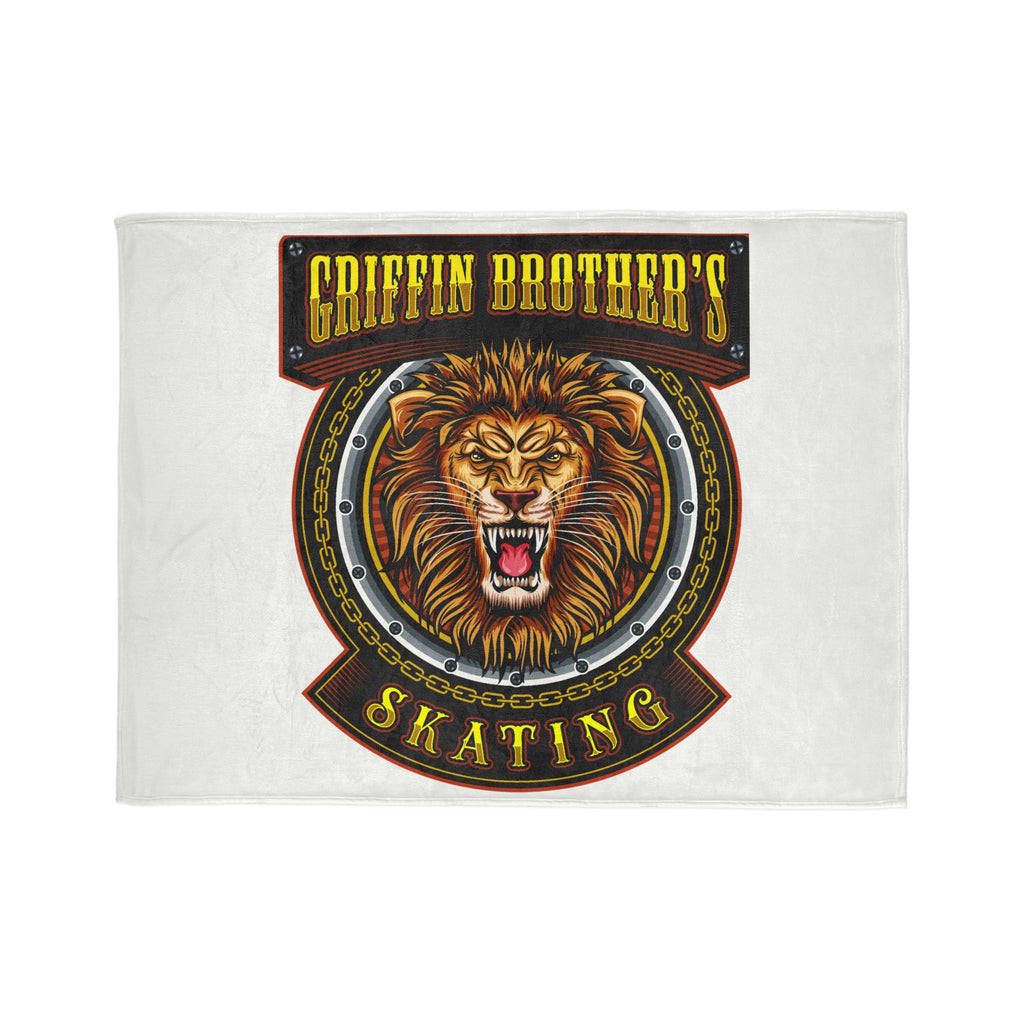 Griffin Brother's Skating Lion Blanket — Soft Polyester Throw for Skaters & Sports Fans