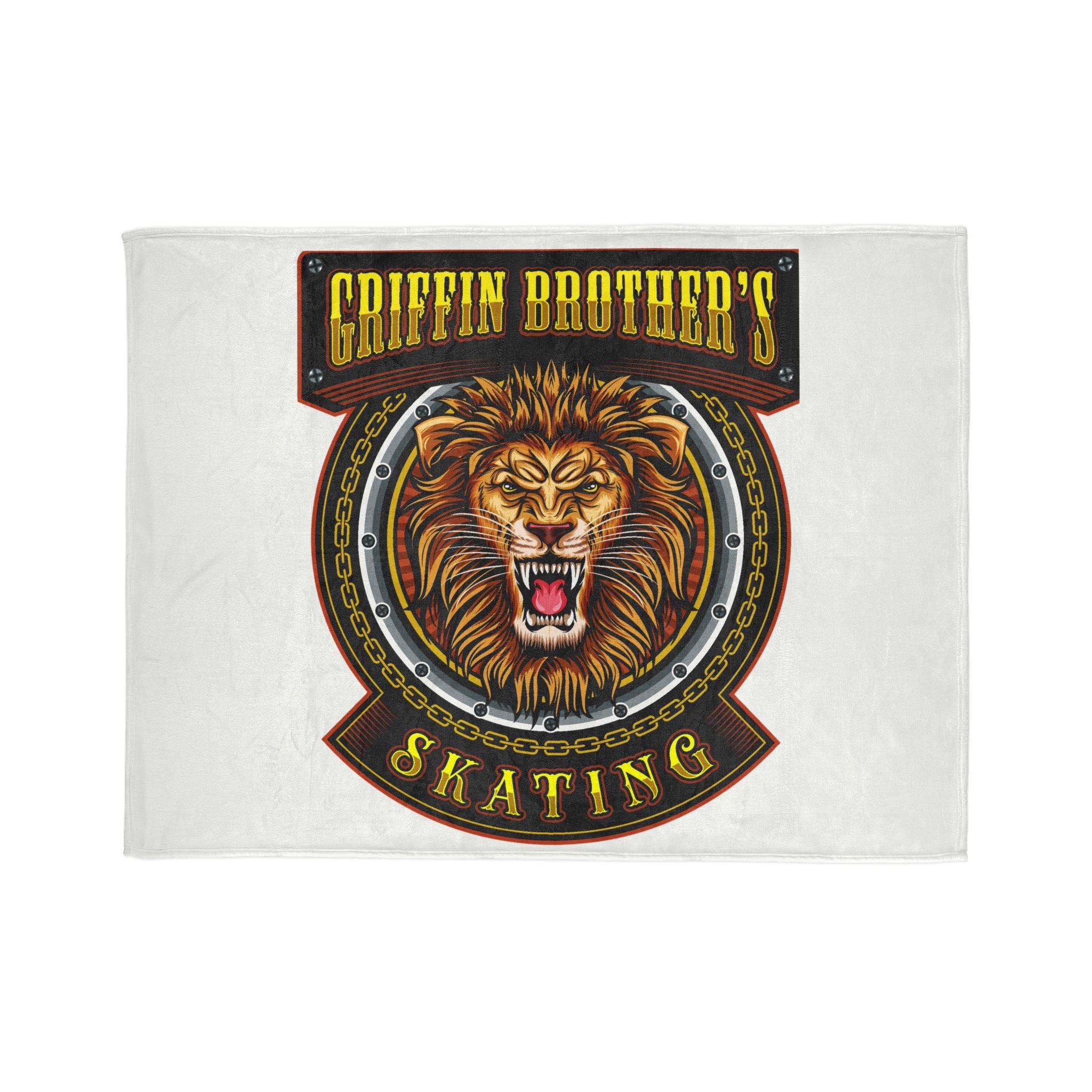 Griffin Brother's Skating Lion Blanket — Soft Polyester Throw for Skaters & Sports Fans
