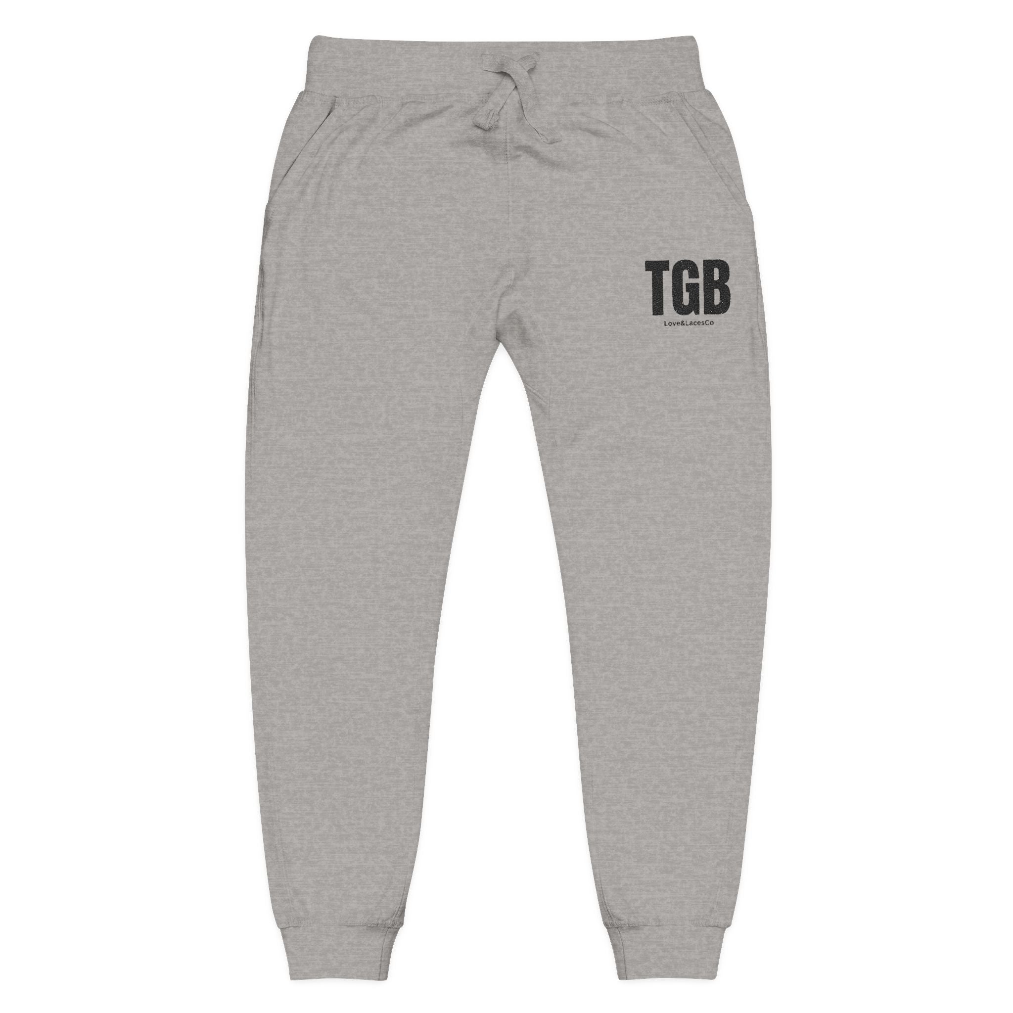 Embroidered 'TGB' Fleece Sweatpants – Cozy Casual Joggers