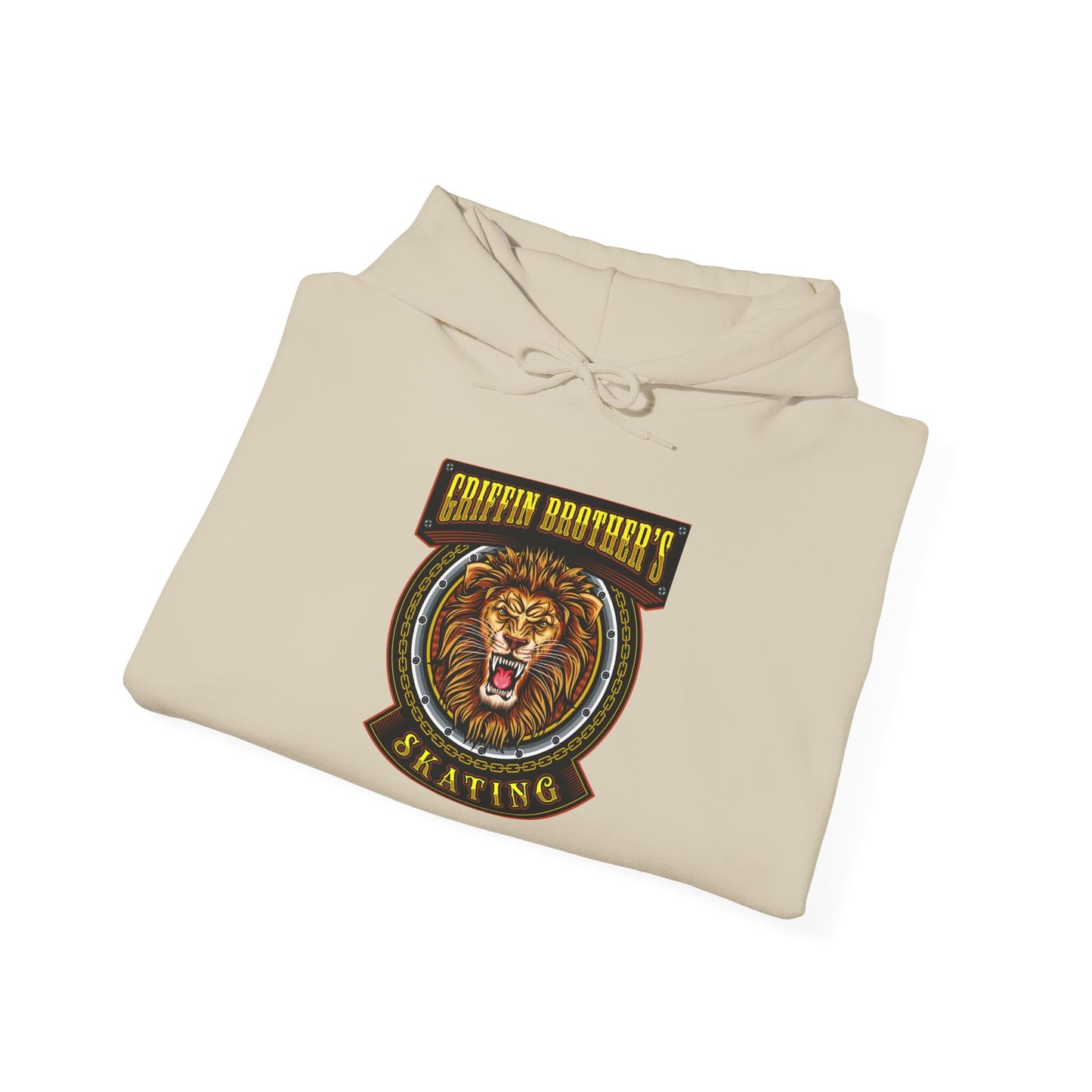 Griffin Authority Skating Hoodie — Vintage Lion Patch Graphic