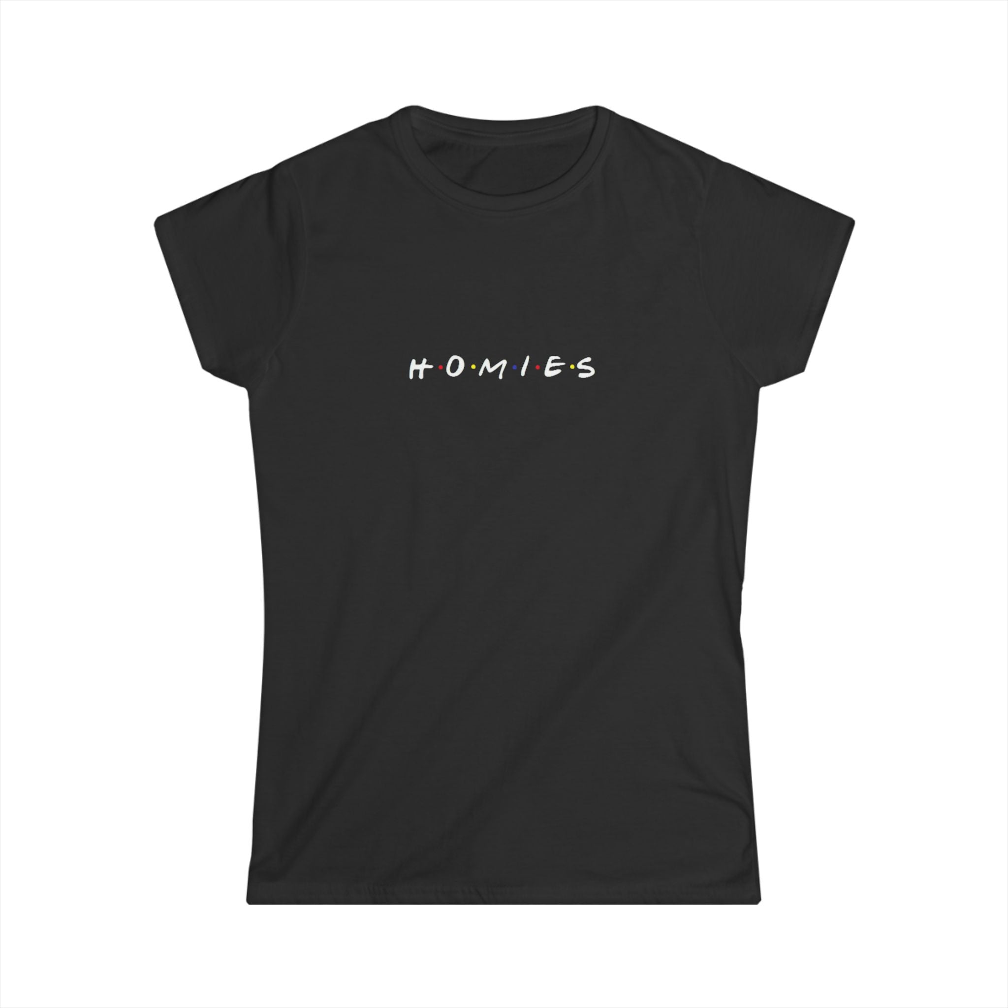 Homies Script Women's Tee — Casual Best Friends Graphic Shirt