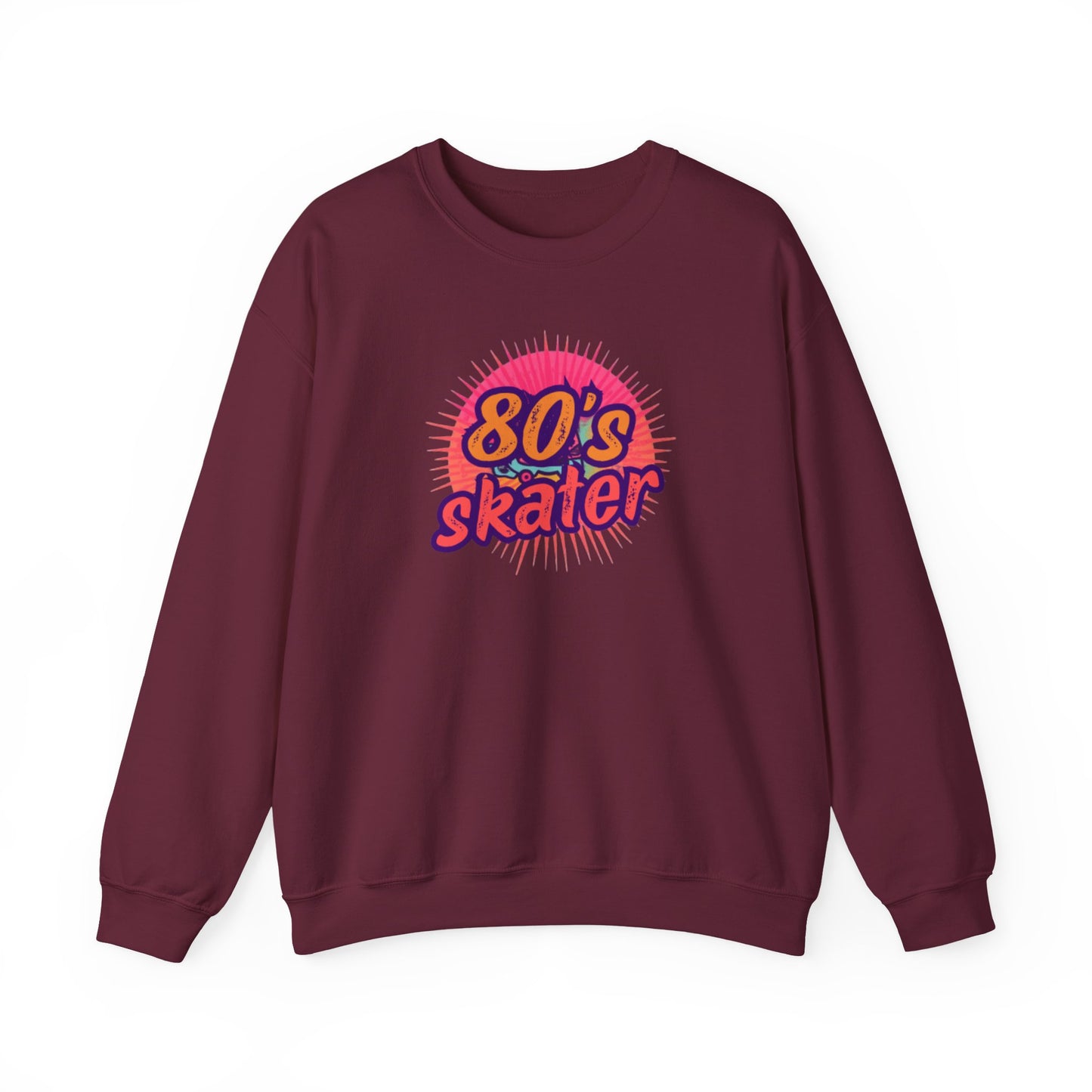 80's Skater Sweatshirt - Retro Skateboarding Crewneck